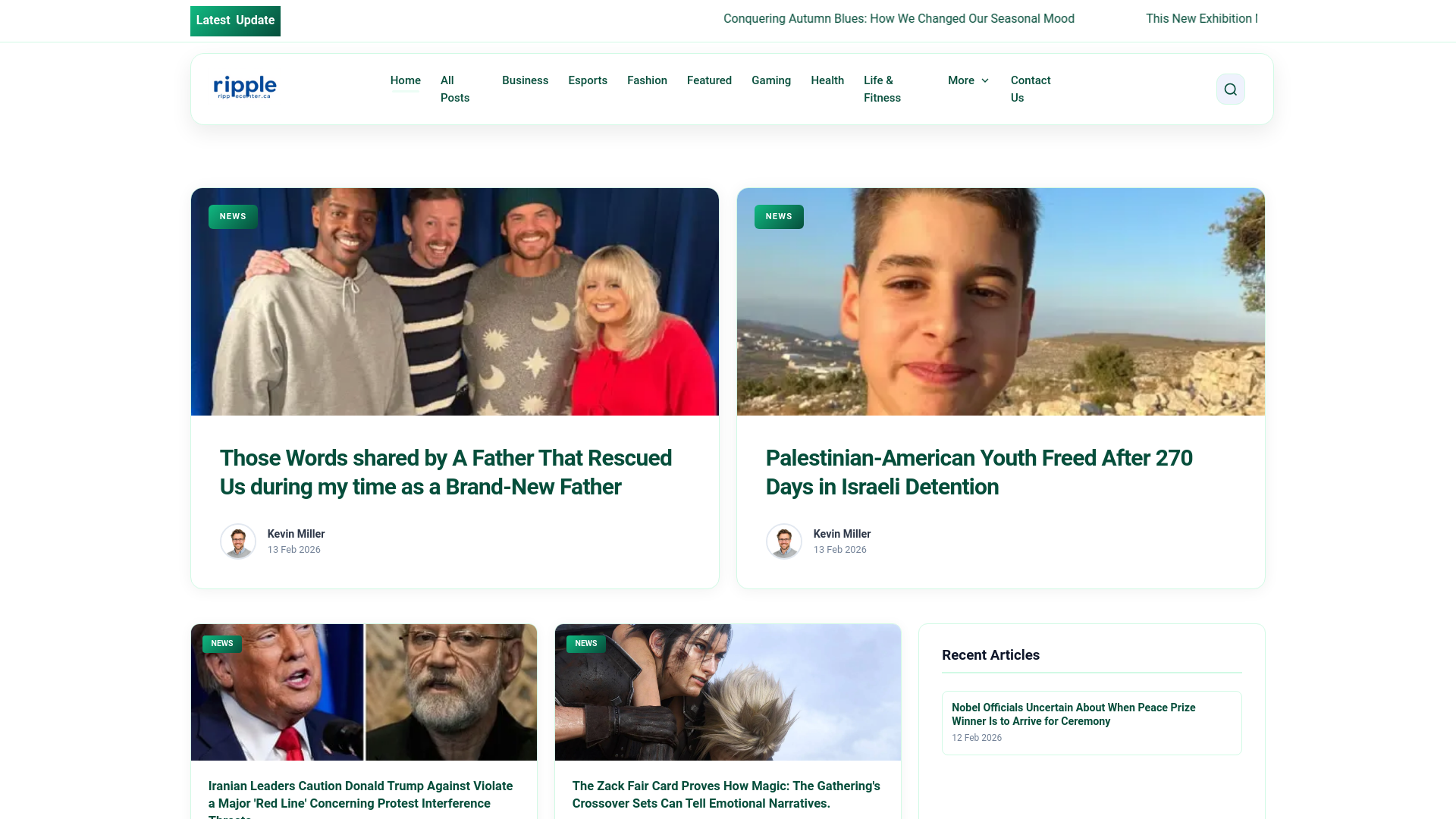 website screenshot of https://ripplecenter.ca/