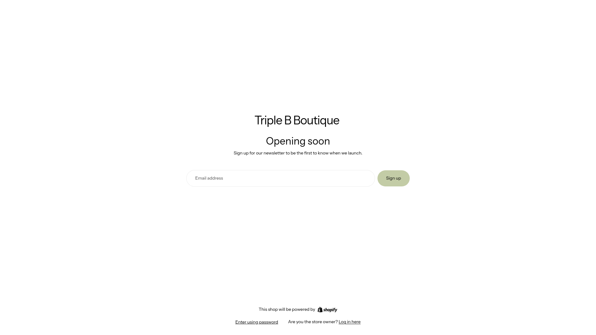 website screenshot of https://shoptriplebboutique.store/