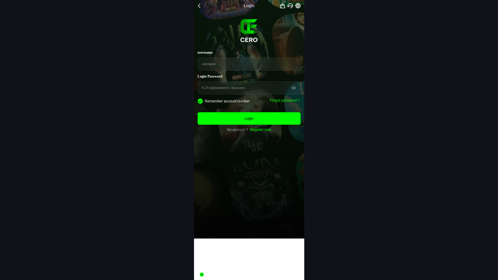 website screenshot of https://cerofilm.net/