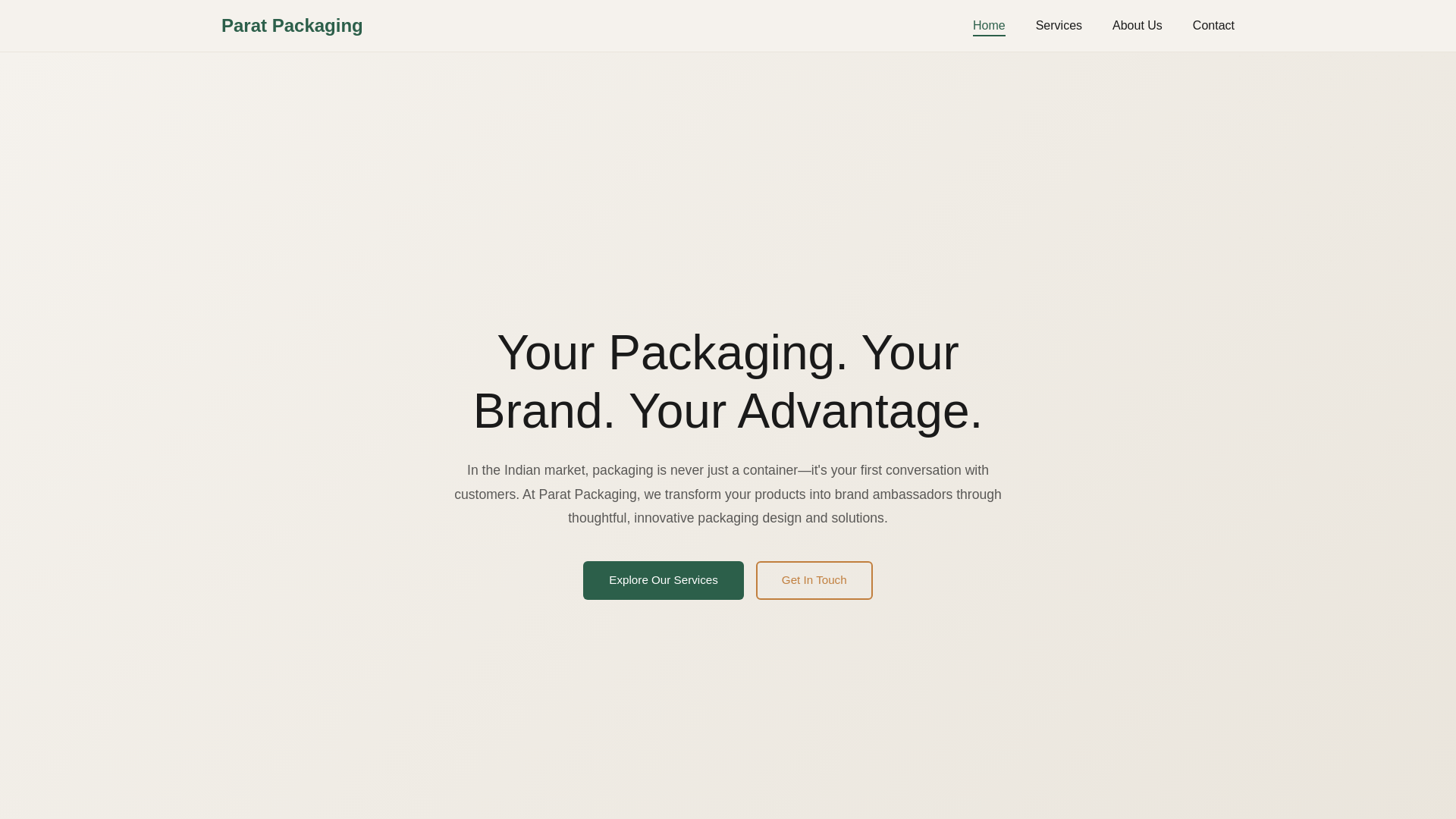 website screenshot of https://parat-packgaing.pages.dev/