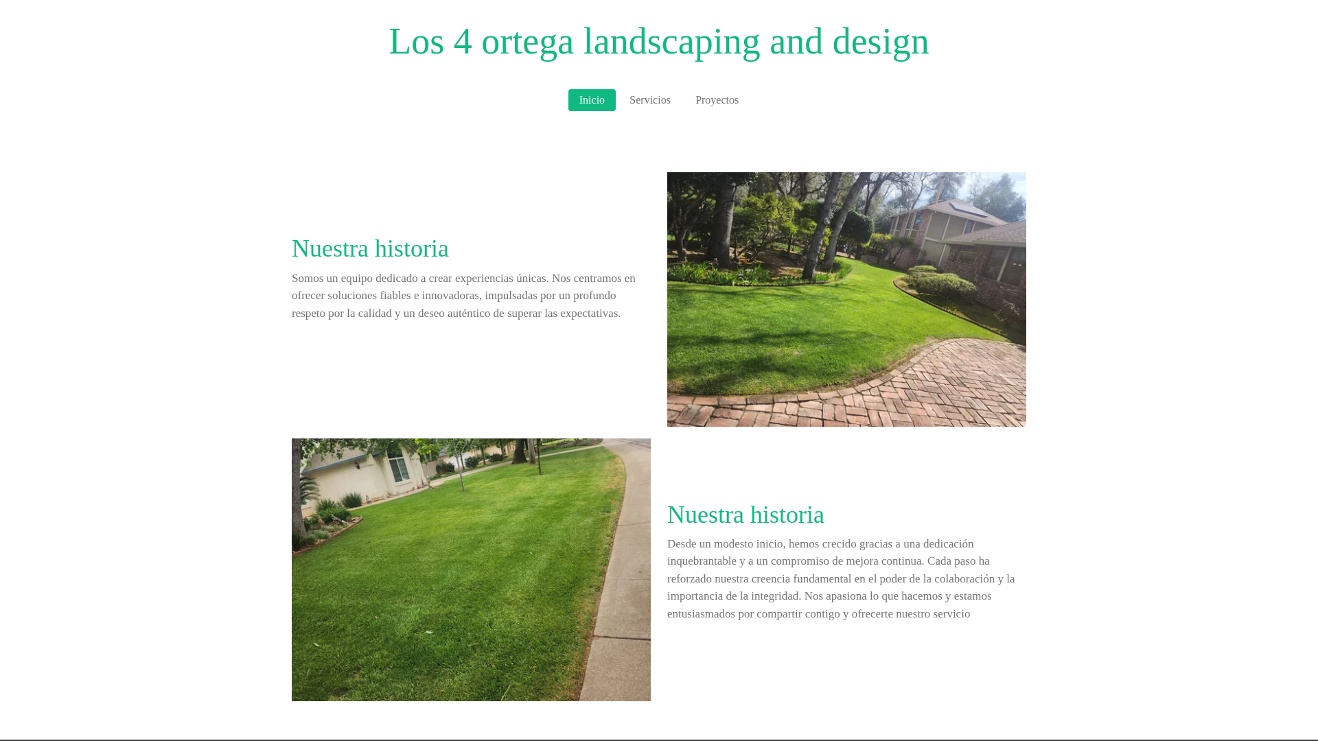 website screenshot of https://los4ortegalandscapinganddesign.com