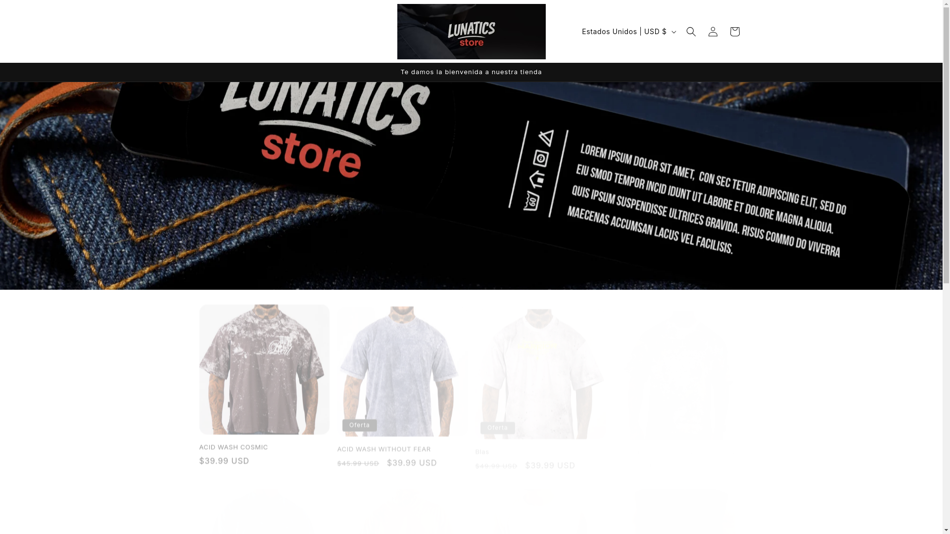 website screenshot of https://lunaticsstore.com.co/