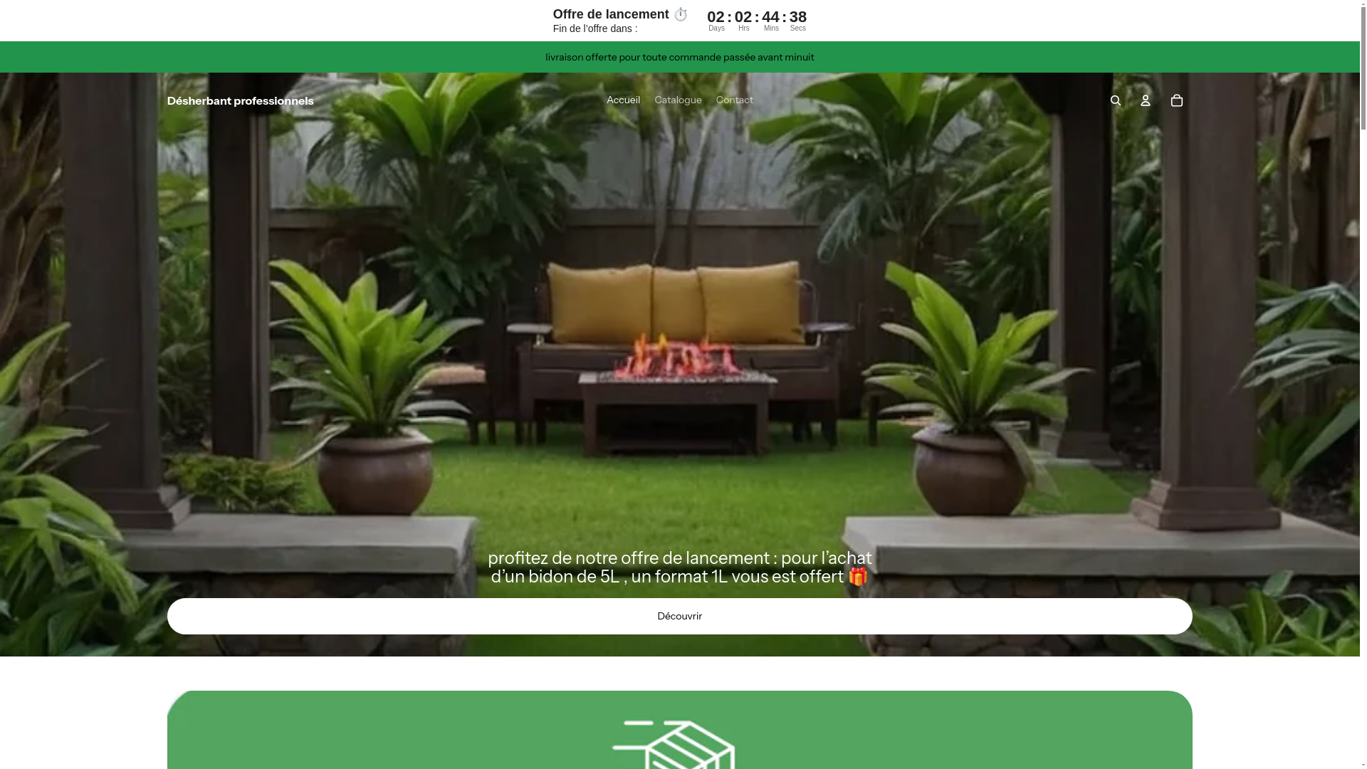 website screenshot of https://desherbantpro.net/