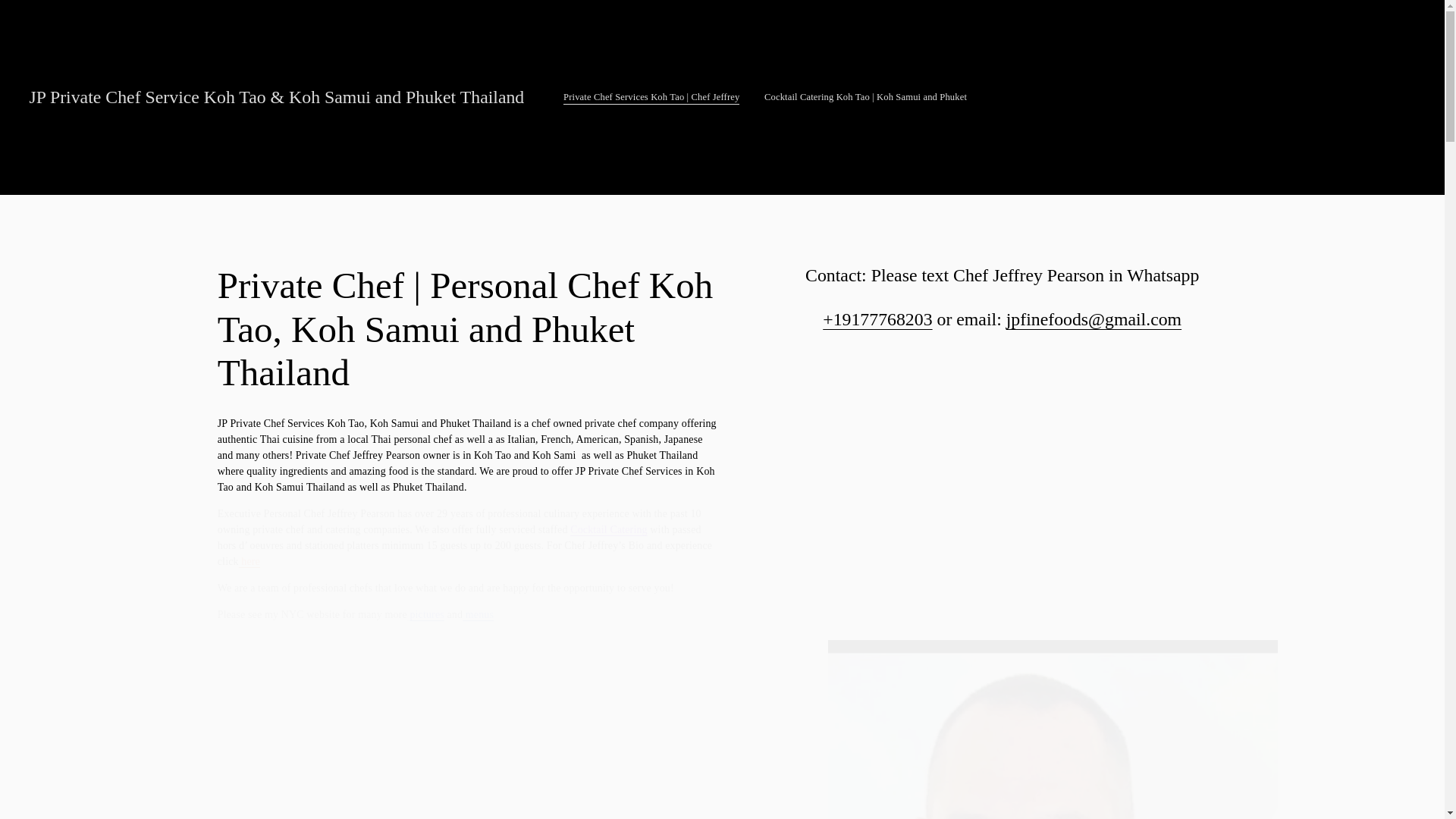 website screenshot of https://privatechefbangkok.org/