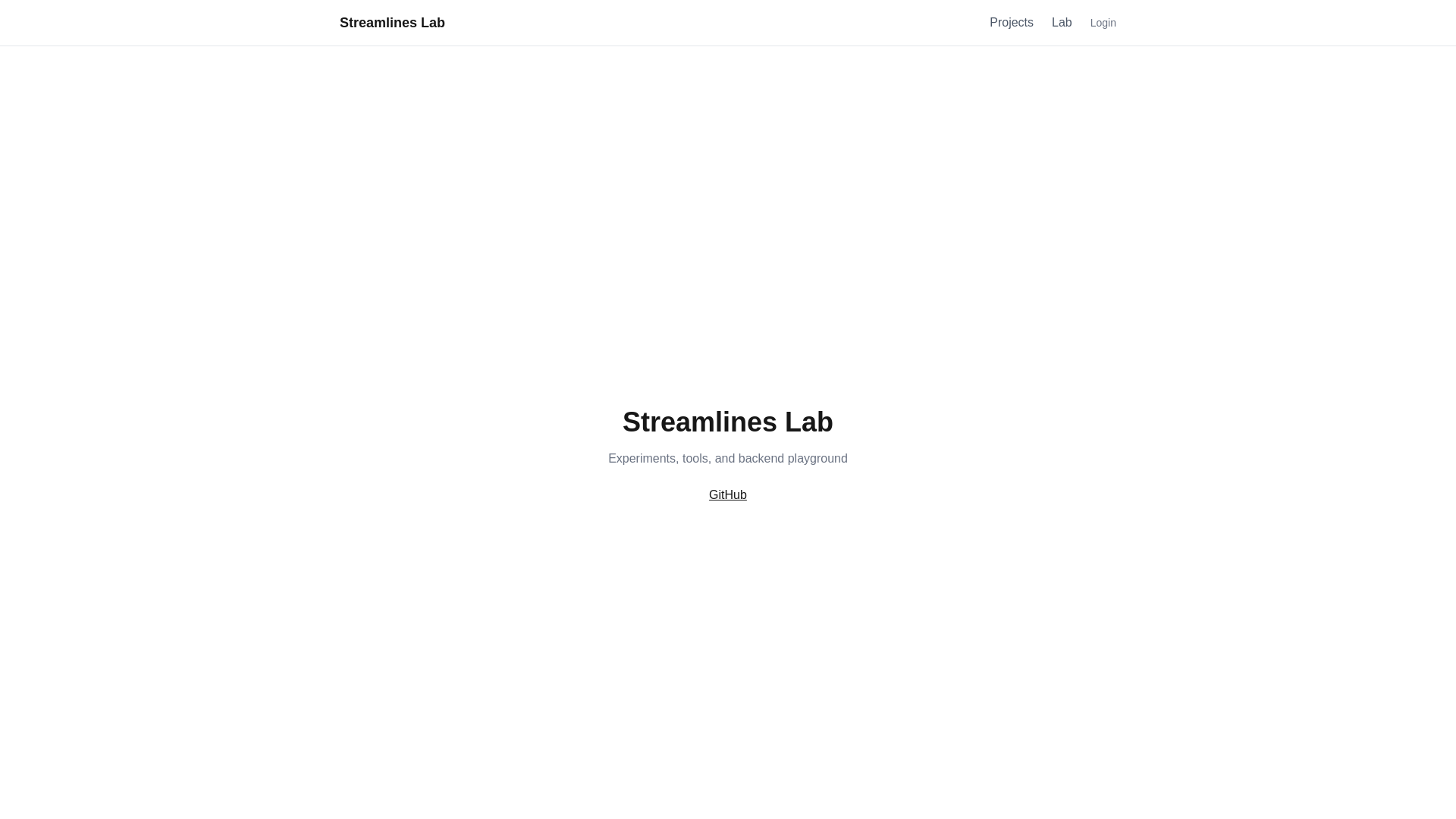website screenshot of https://streamlineslab.com/