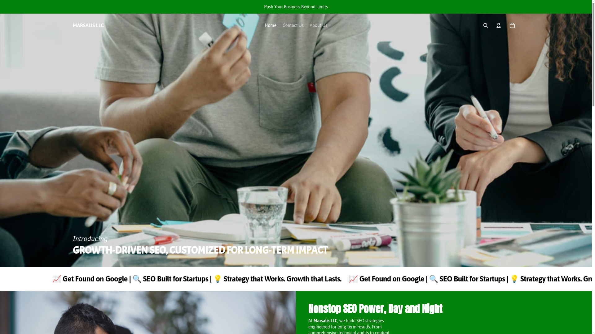 website screenshot of https://marsalis.online/