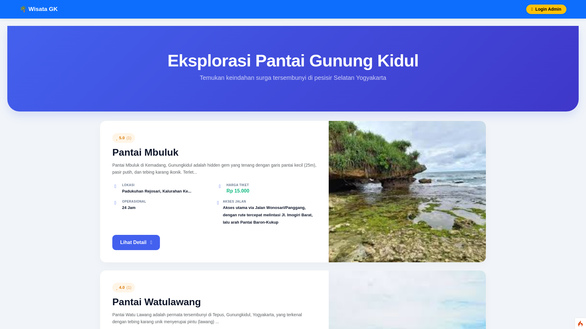 website screenshot of https://infowisatagunungk.my.id/