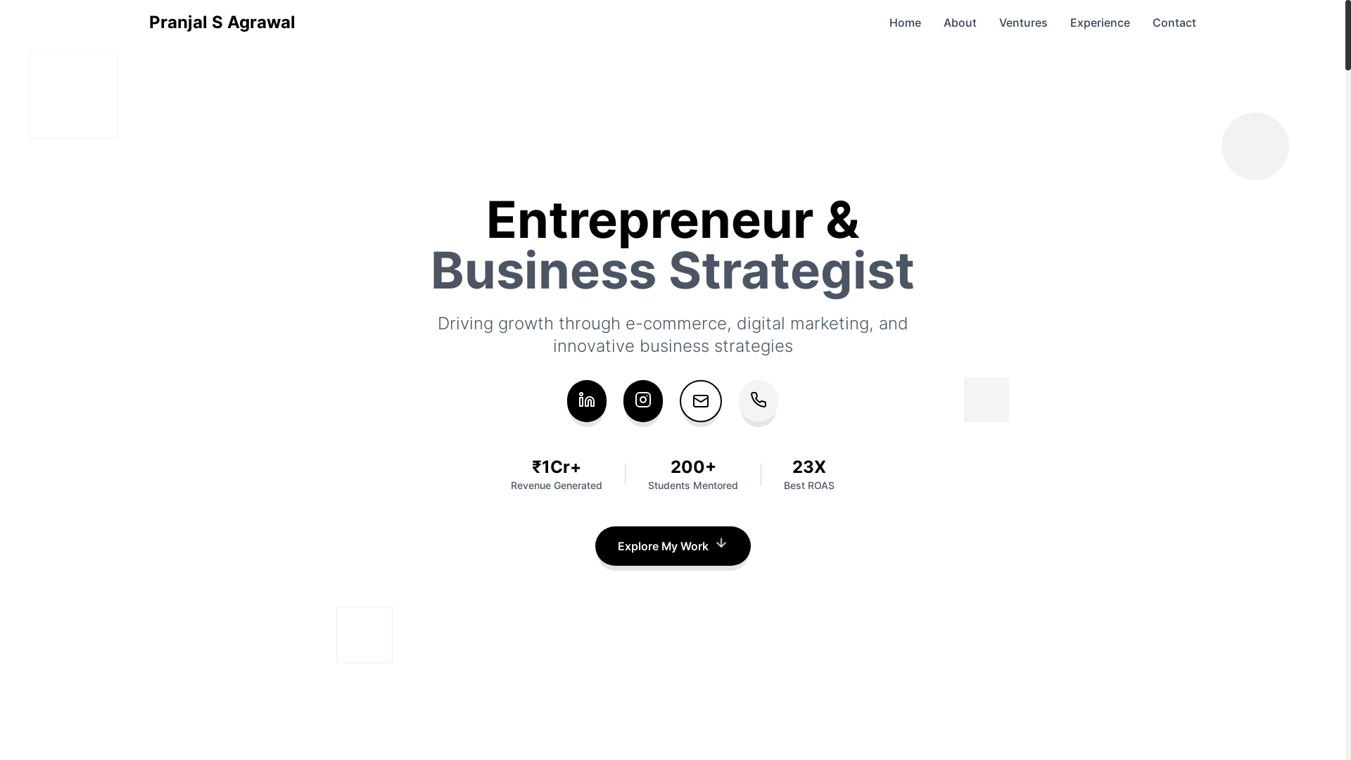website screenshot of https://praanjalagrawal.in/