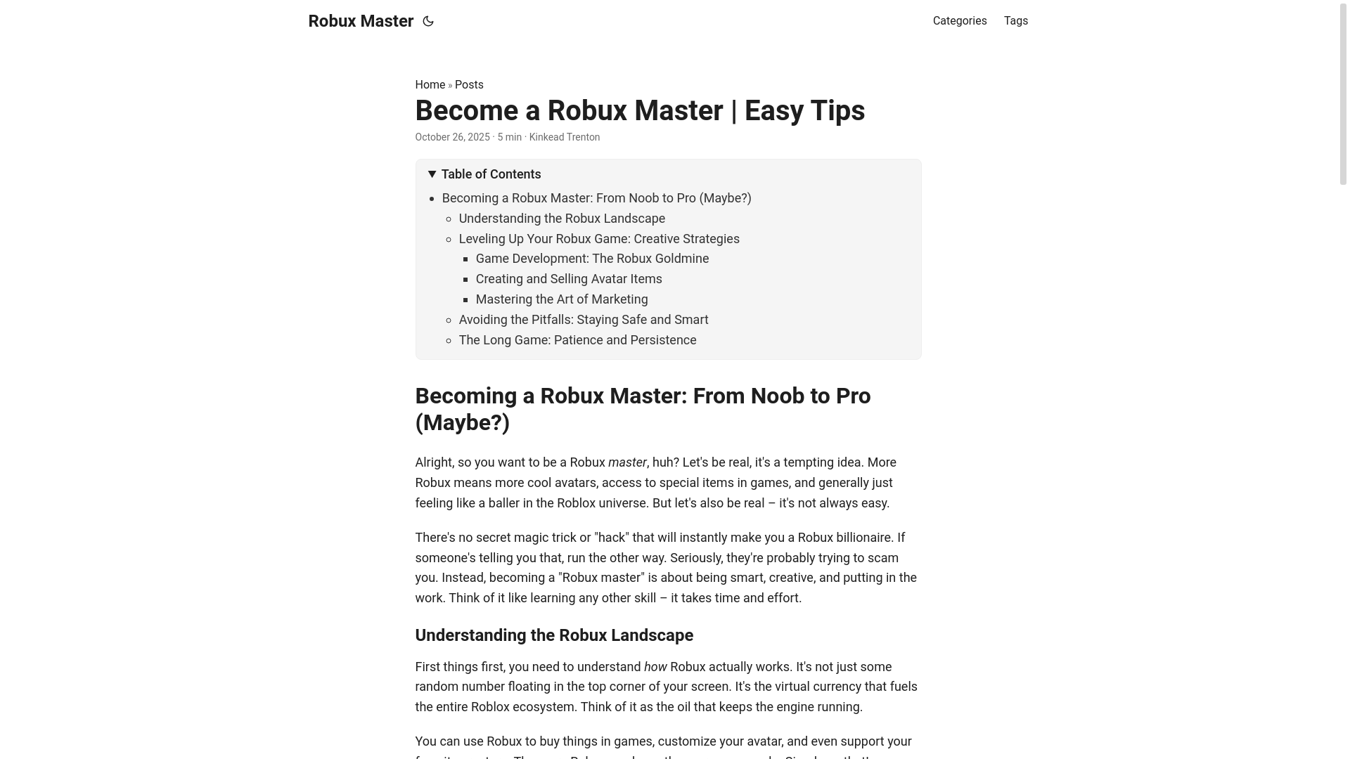 website screenshot of https://robux-master.pages.dev/