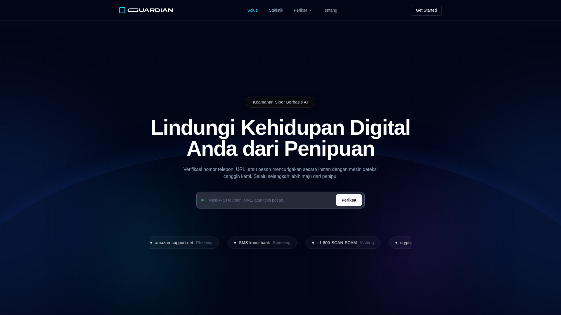 website screenshot of https://guardian-frauddetection.web.id/