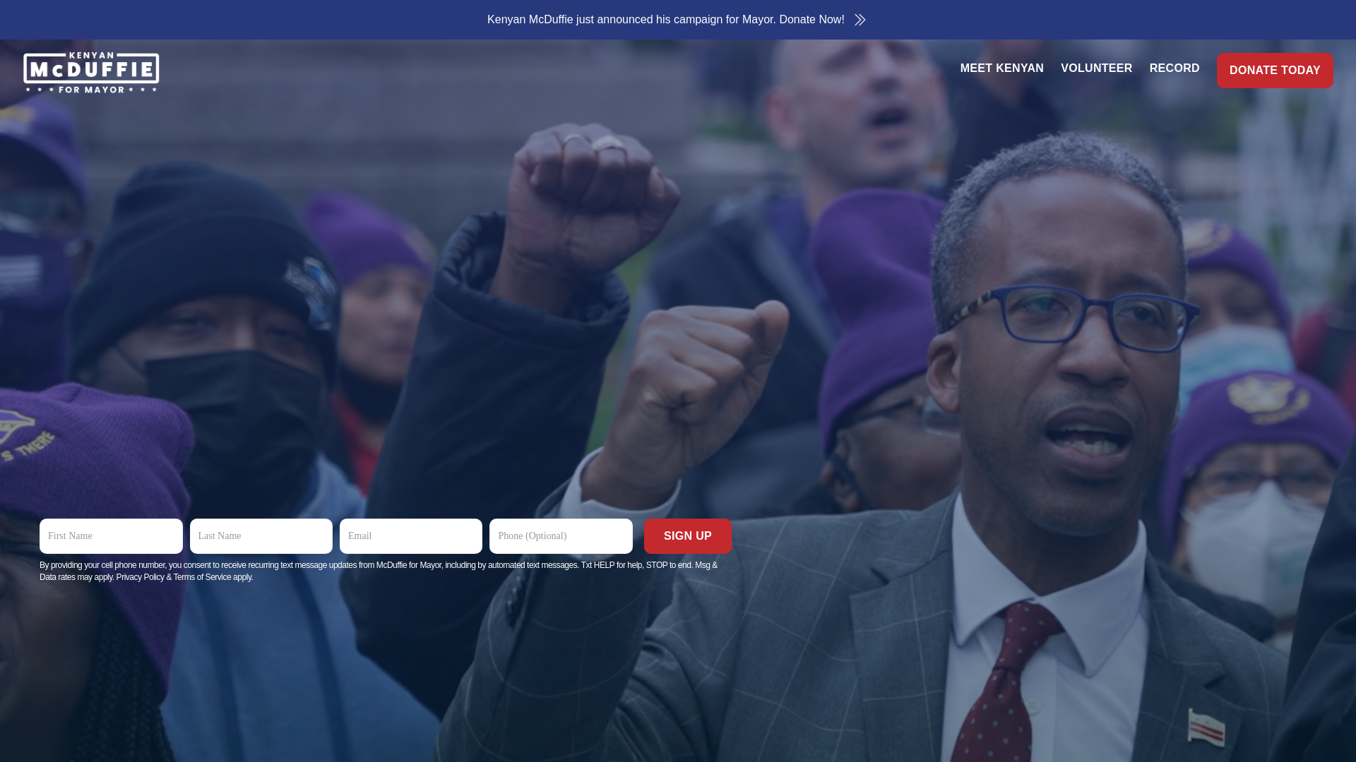 website screenshot of https://kenyanformayor.com/