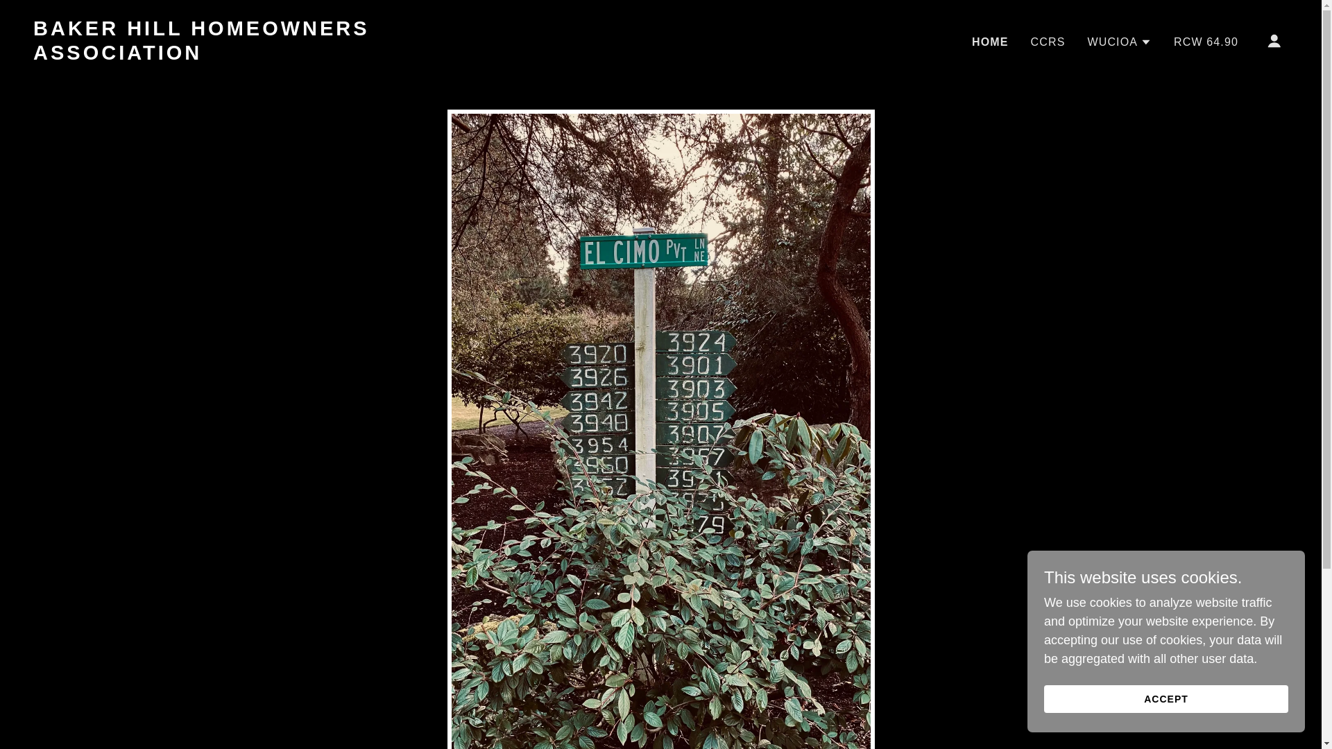 website screenshot of https://bakerhillhoa.com/