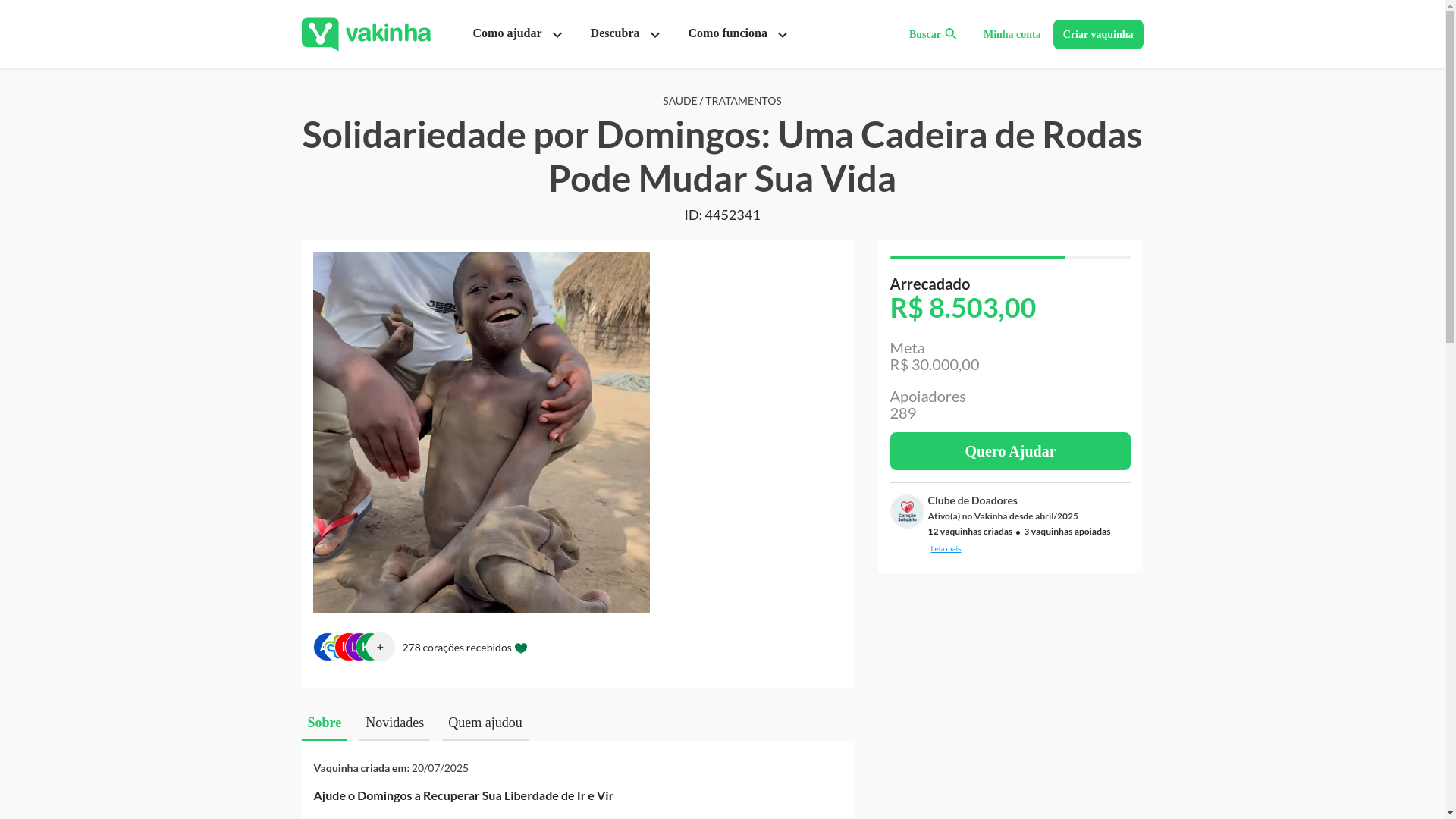 website screenshot of https://coracaosolidariodm.site/
