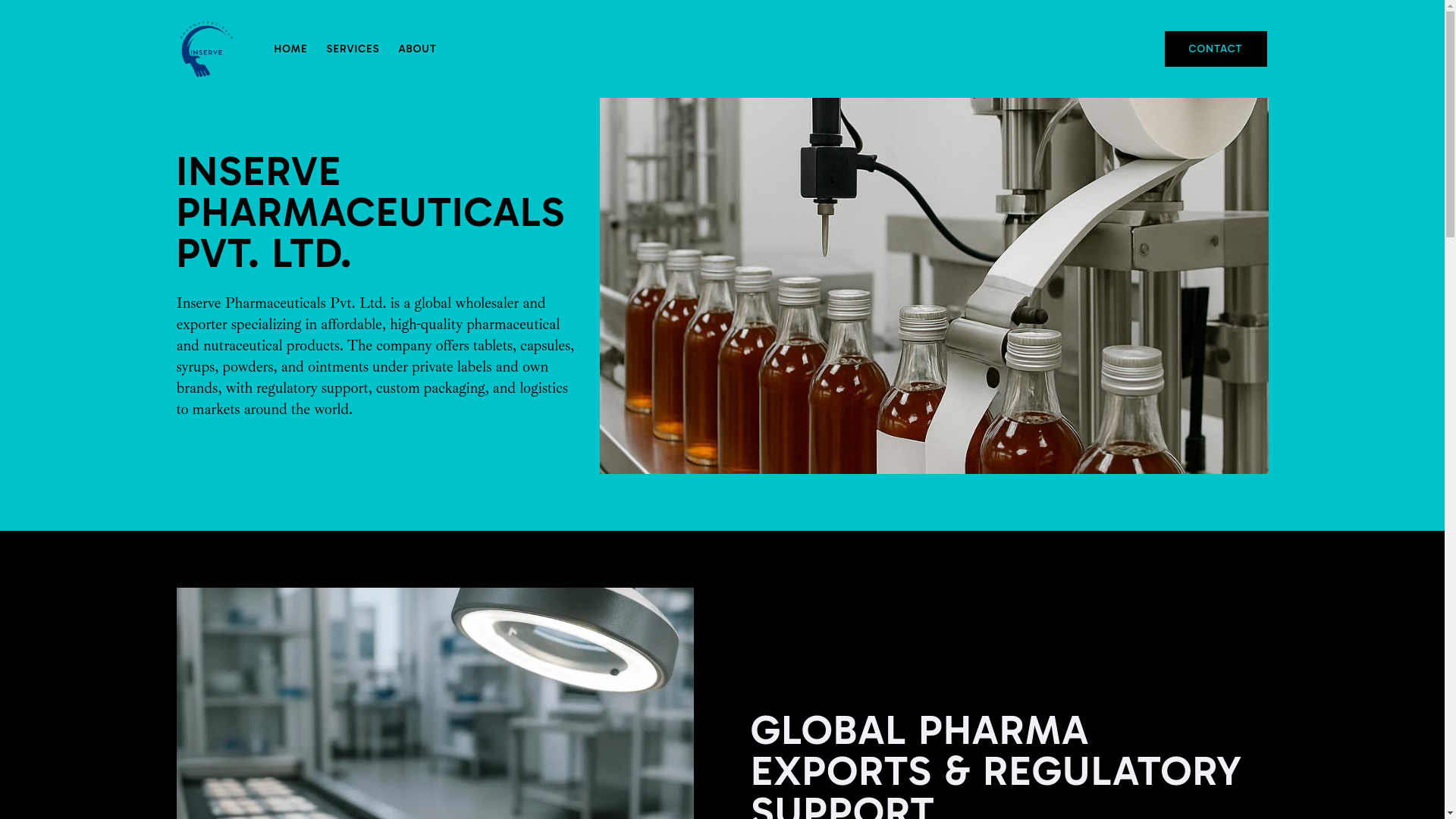 website screenshot of https://inservepharmaceuticals.com/