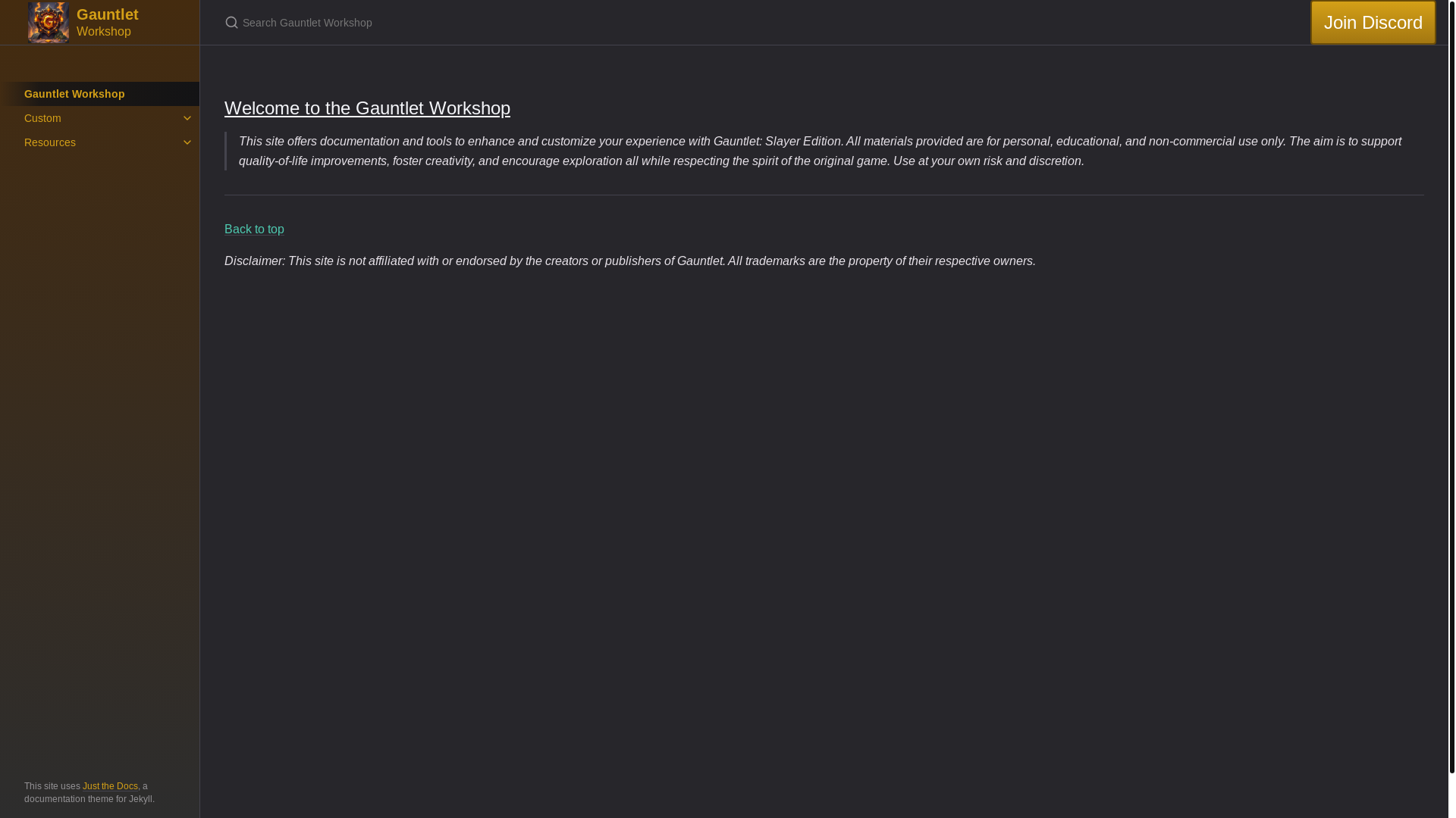 website screenshot of https://gauntlet-workshop.pages.dev/