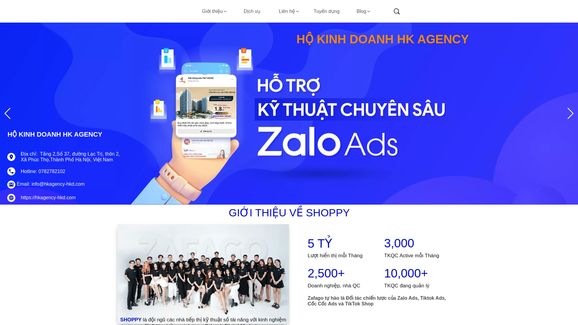 website screenshot of https://hkagency-hkd.com/
