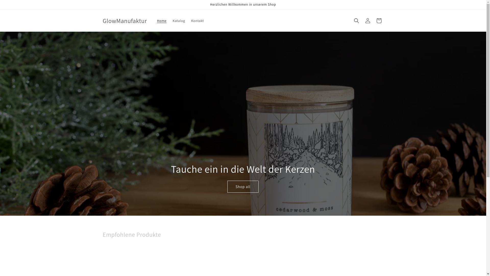 website screenshot of https://glowmanufaktur.com/