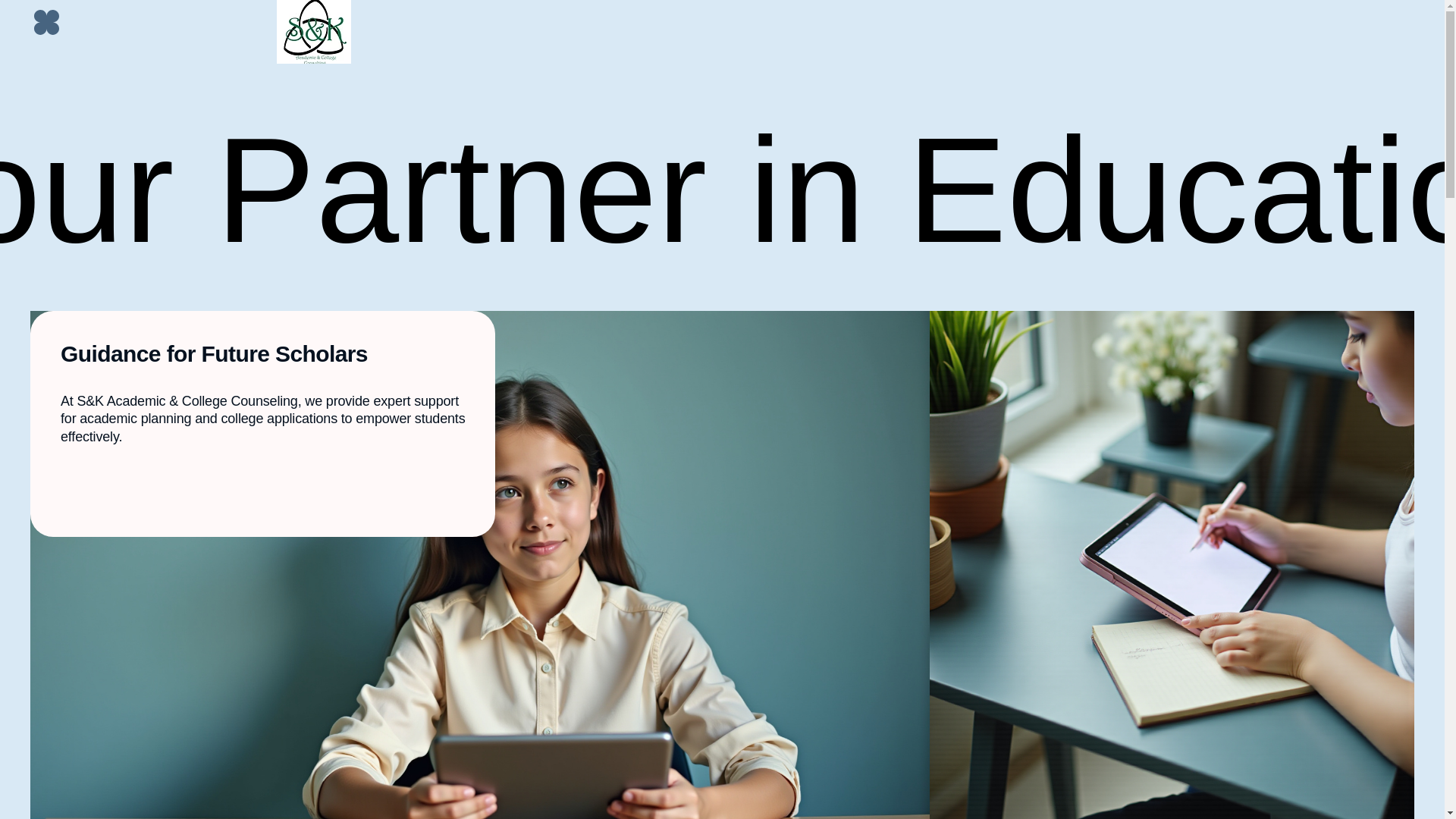 website screenshot of https://skacademiccounseling.com/