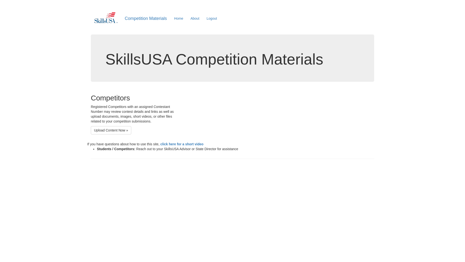 website screenshot of https://www.skillsusa-contests.org/