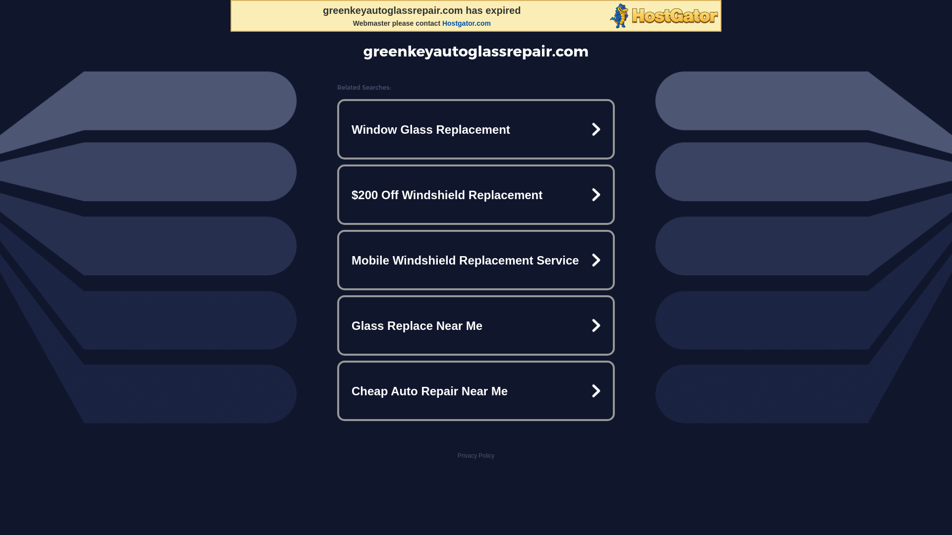 website screenshot of https://greenkeyautoglassrepair.com/