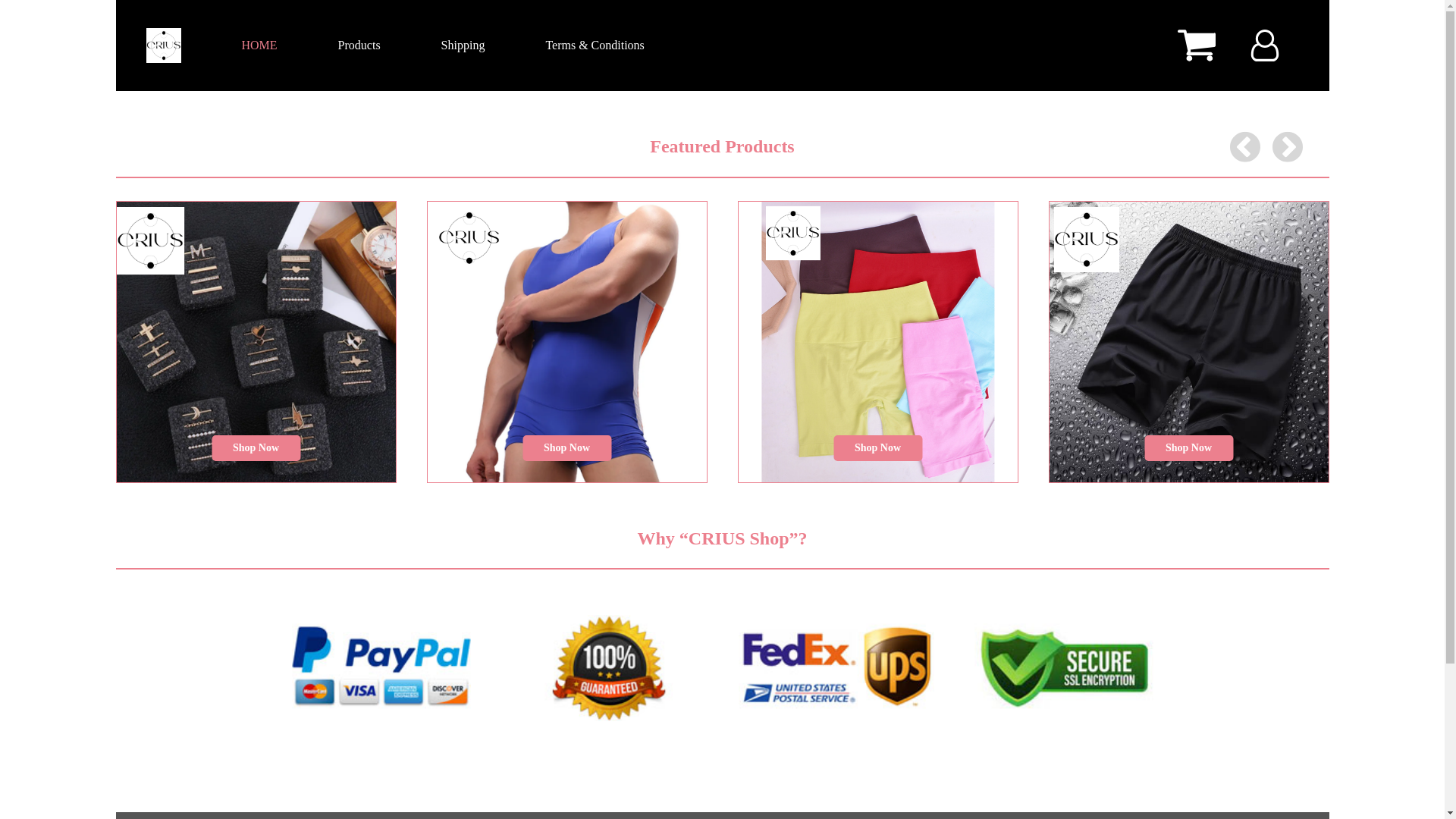 website screenshot of https://crius-product.xyz/
