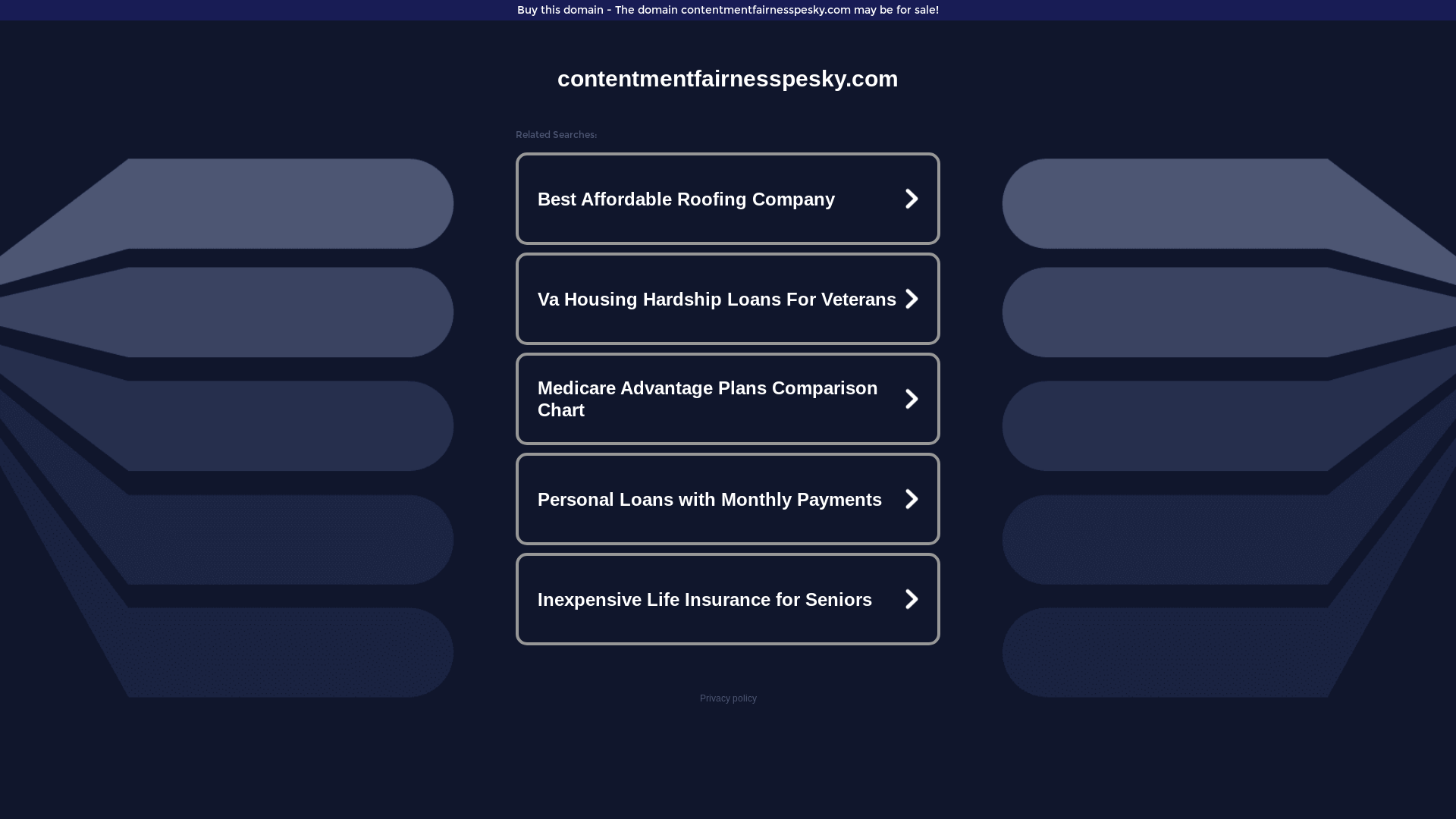 website screenshot of https://contentmentfairnesspesky.com
