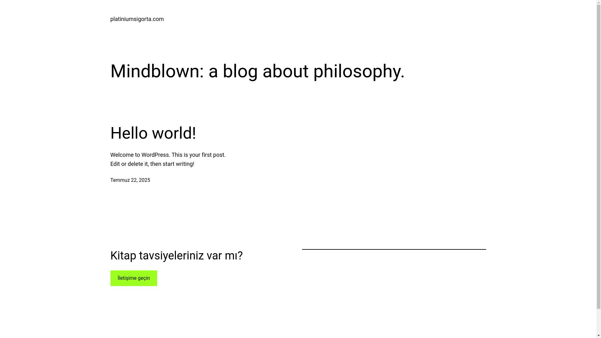 website screenshot of https://platiniumsigorta.com/