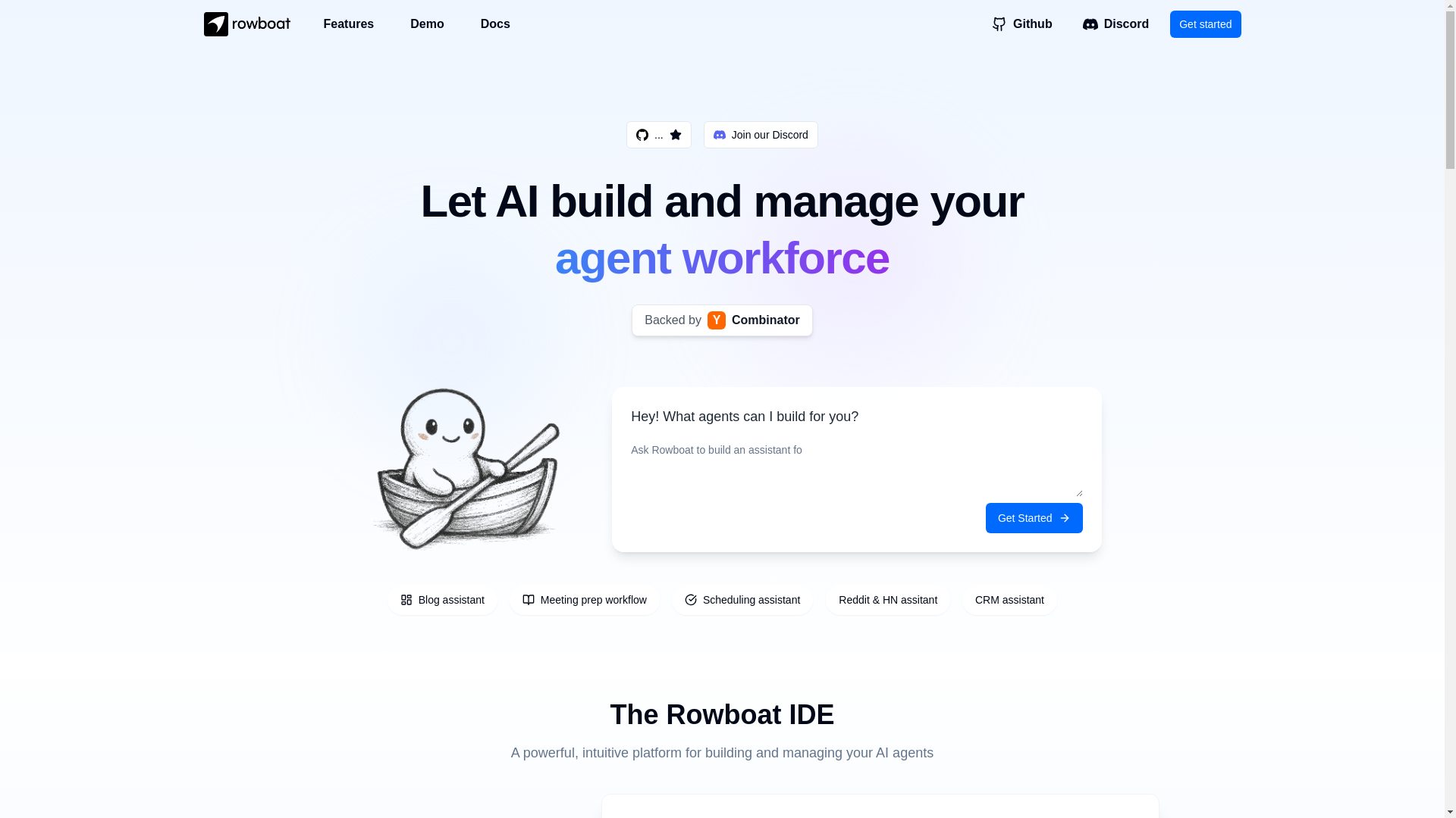 website screenshot of https://rowboatlabs.net/