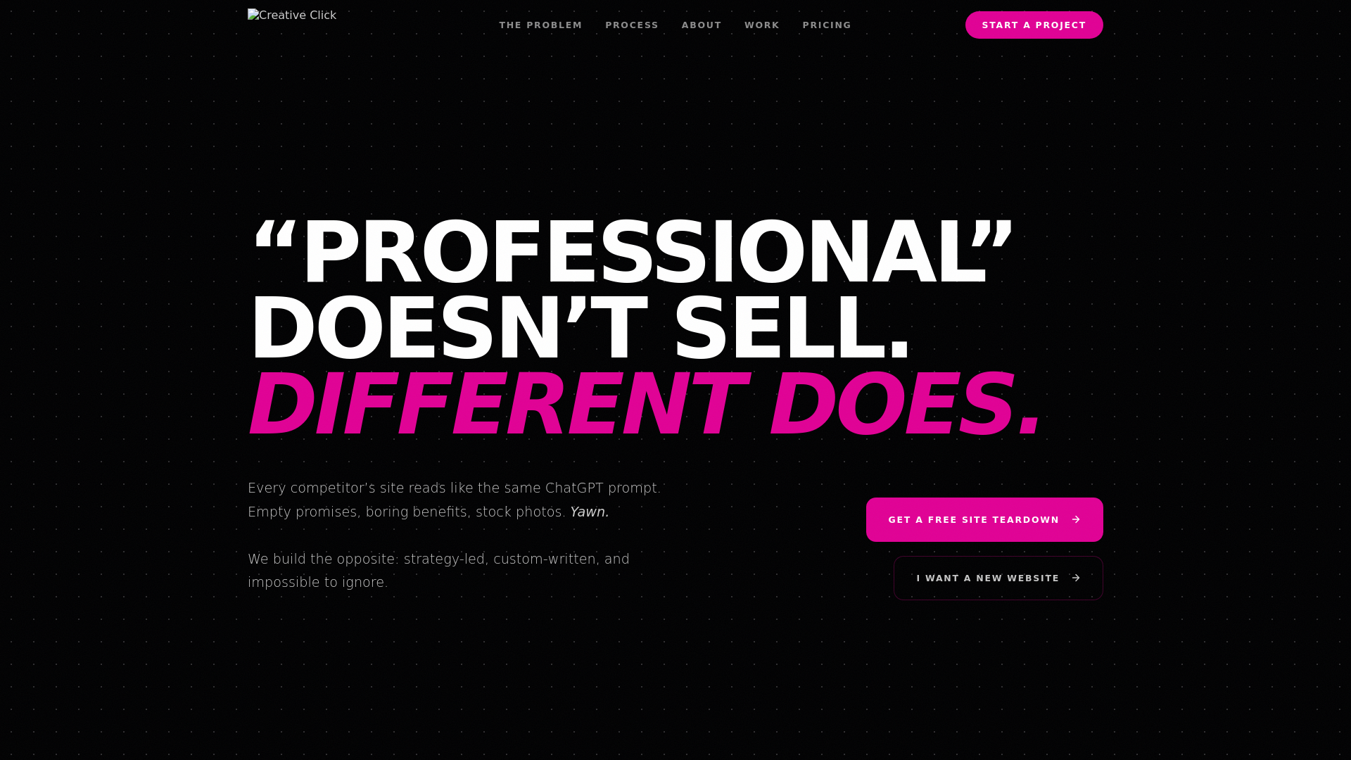 website screenshot of https://creativeclick.pages.dev/