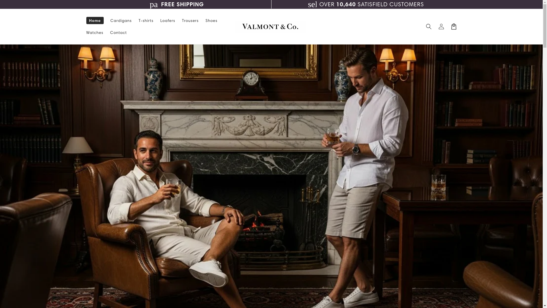 website screenshot of https://valmontwear.shop/