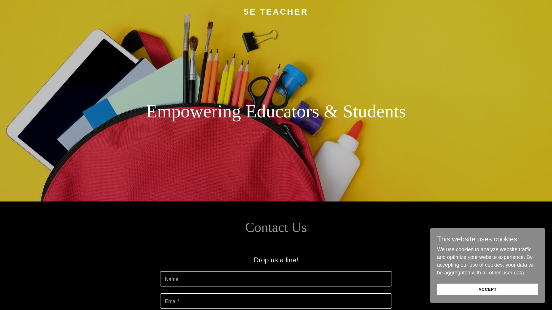 website screenshot of https://5eteacher.com
