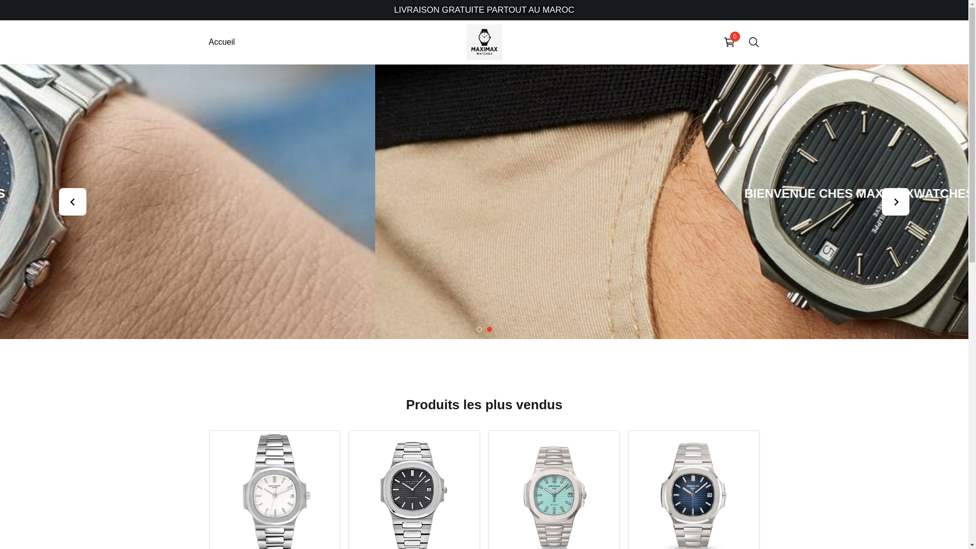 website screenshot of https://maximaxwatches.store/
