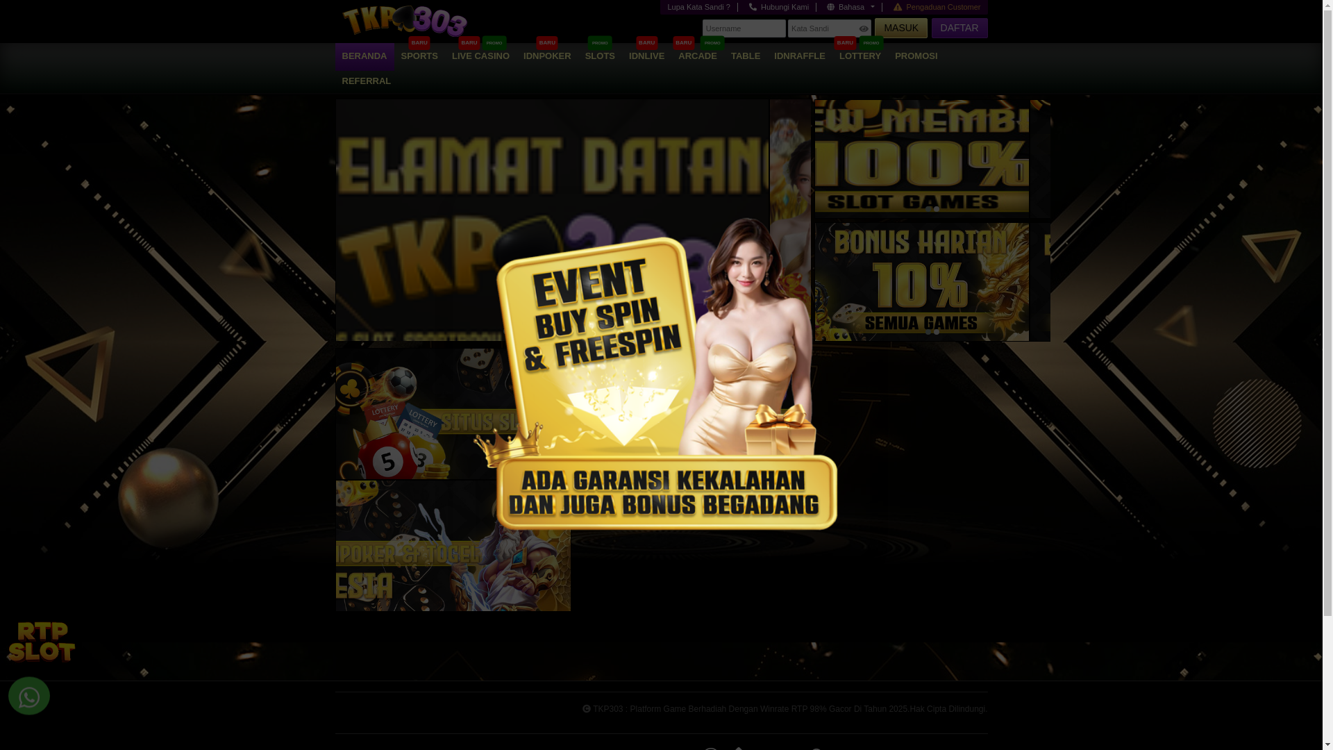 website screenshot of https://tkp303link.online/