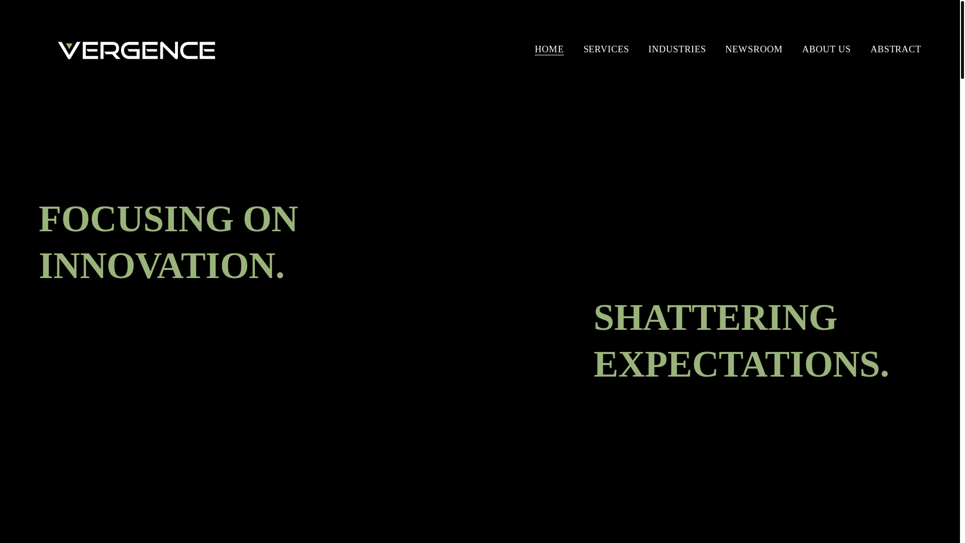 website screenshot of https://vergencesolutions.com/