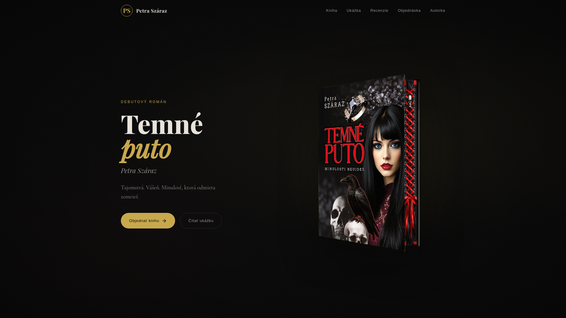 website screenshot of https://petraszaraz.sk