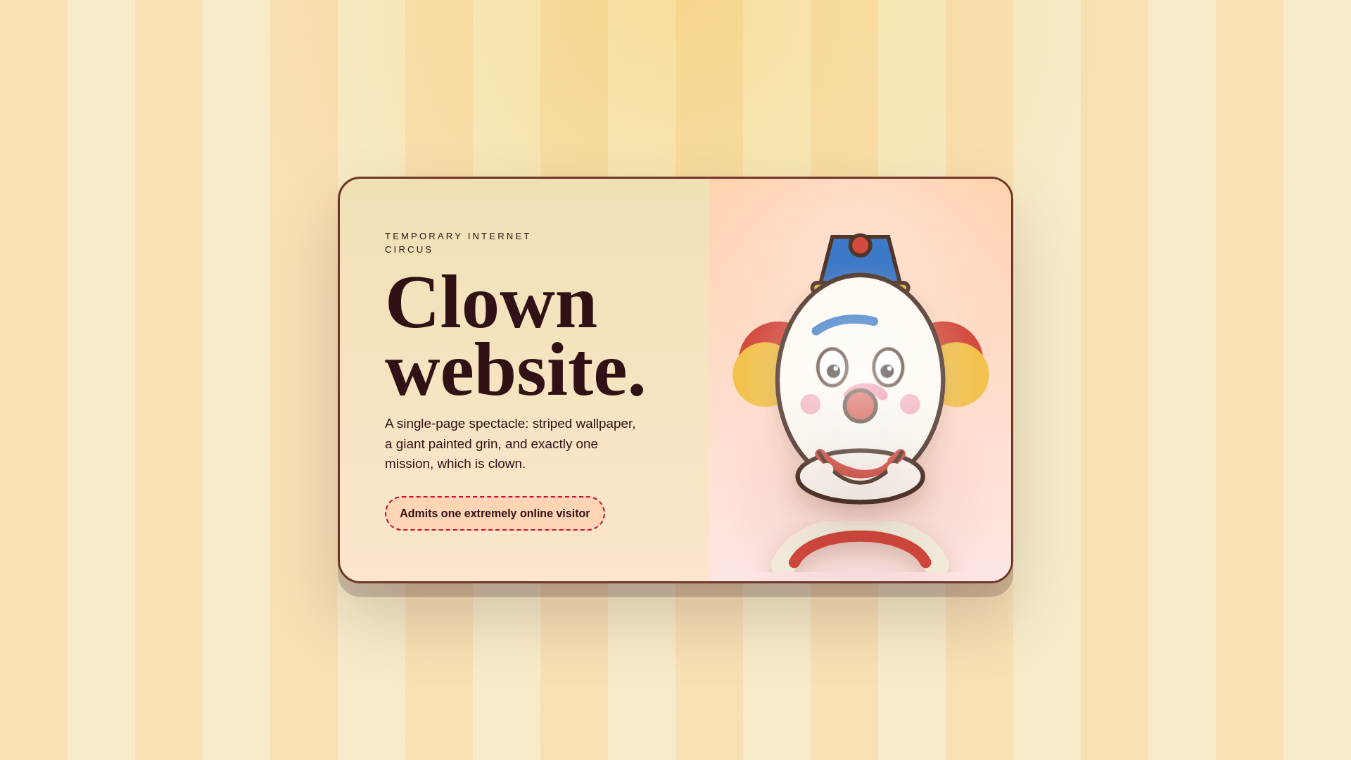 website screenshot of https://clown-dot-html.pages.dev/