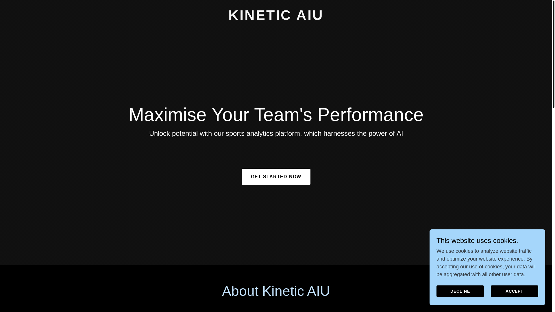website screenshot of https://kineticaiu.co.uk/