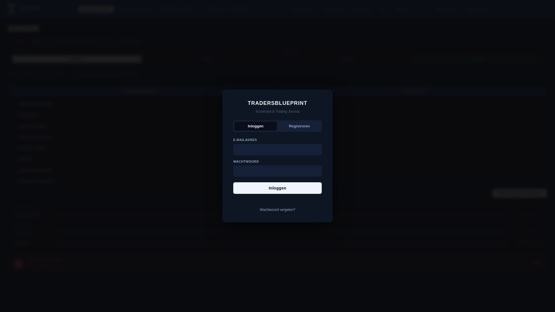 website screenshot of https://dashboard-tradersblueprint.com/