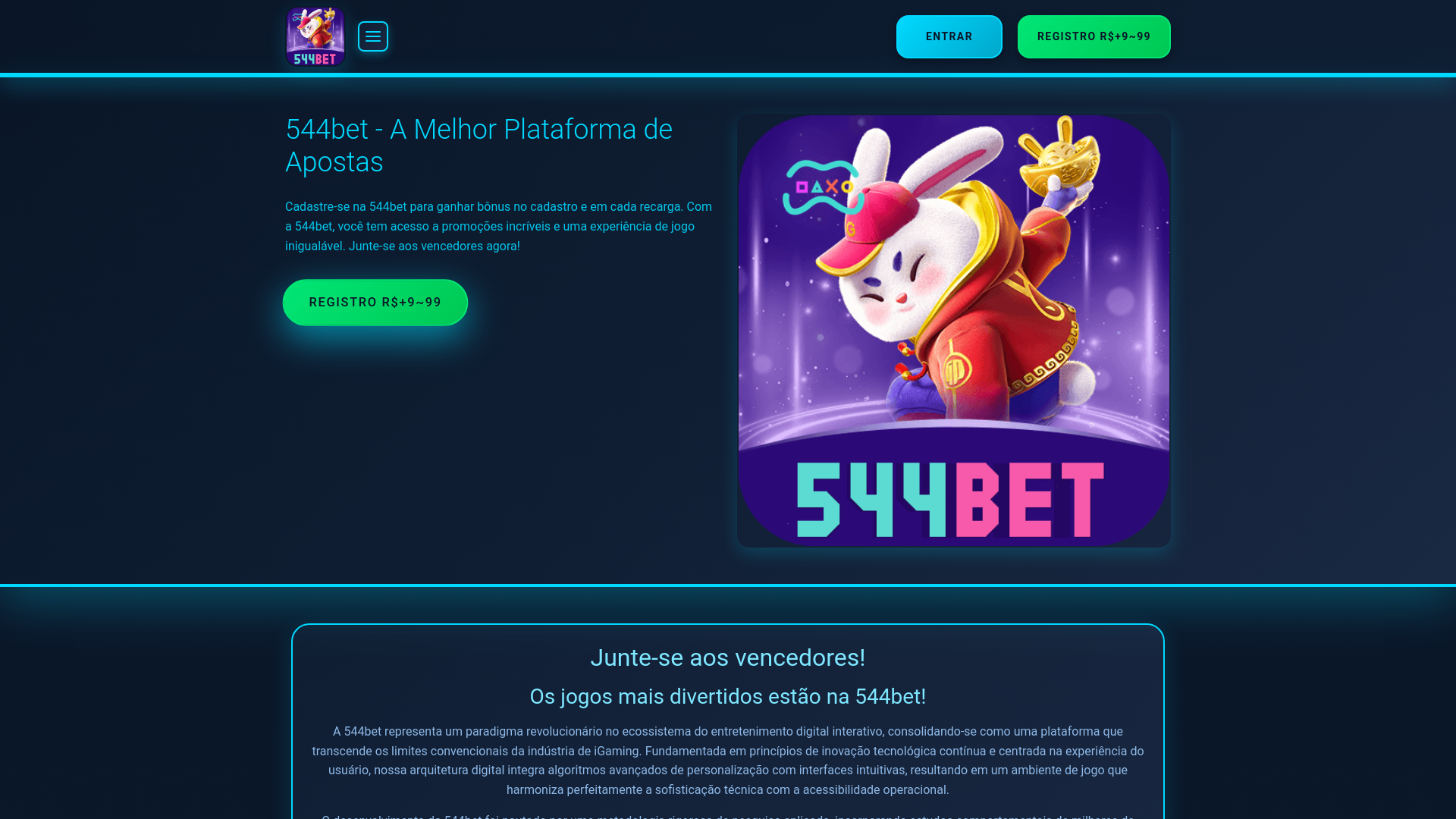 website screenshot of https://544bet22.com