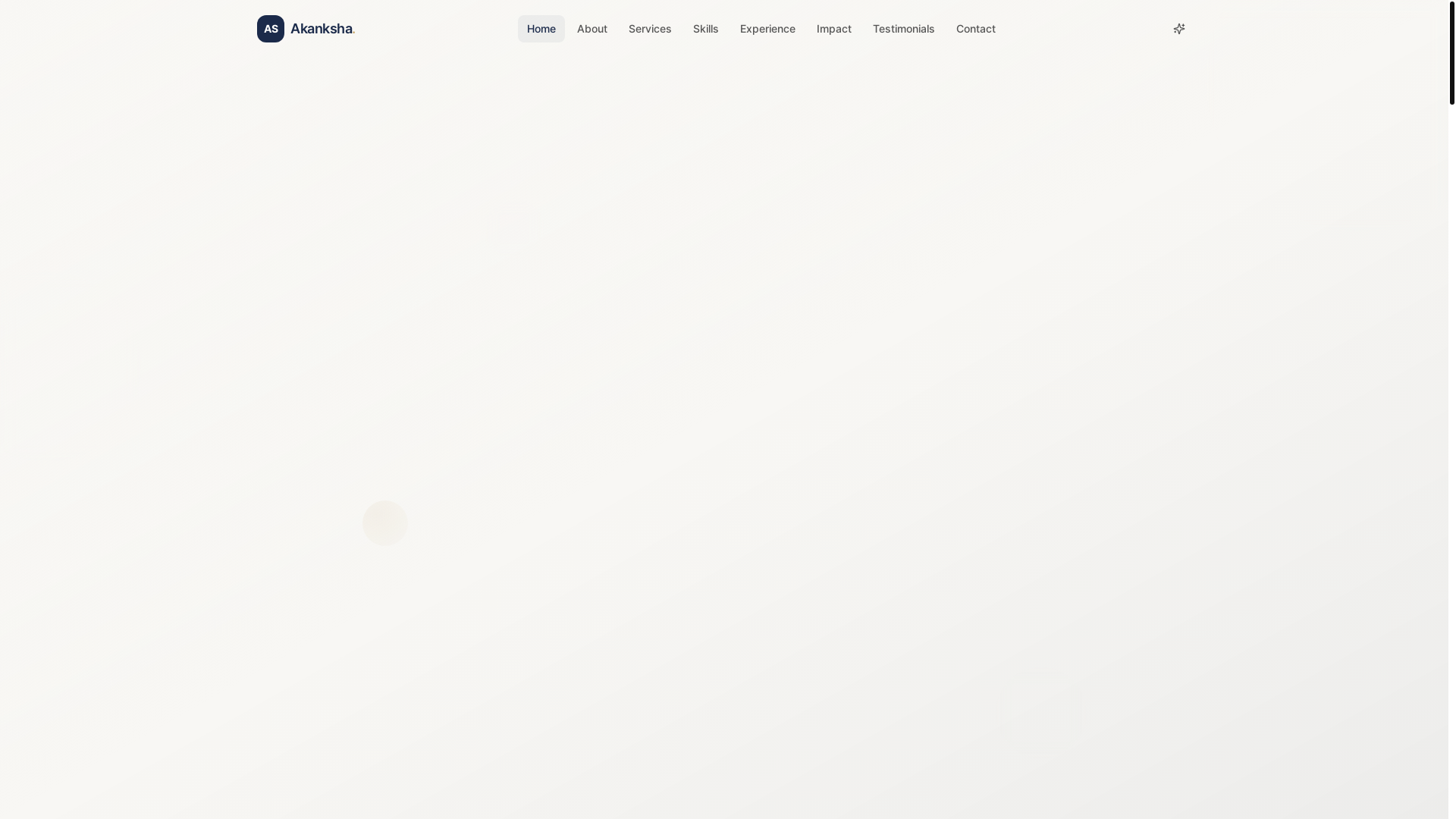 website screenshot of https://aakankshashivankar.com/