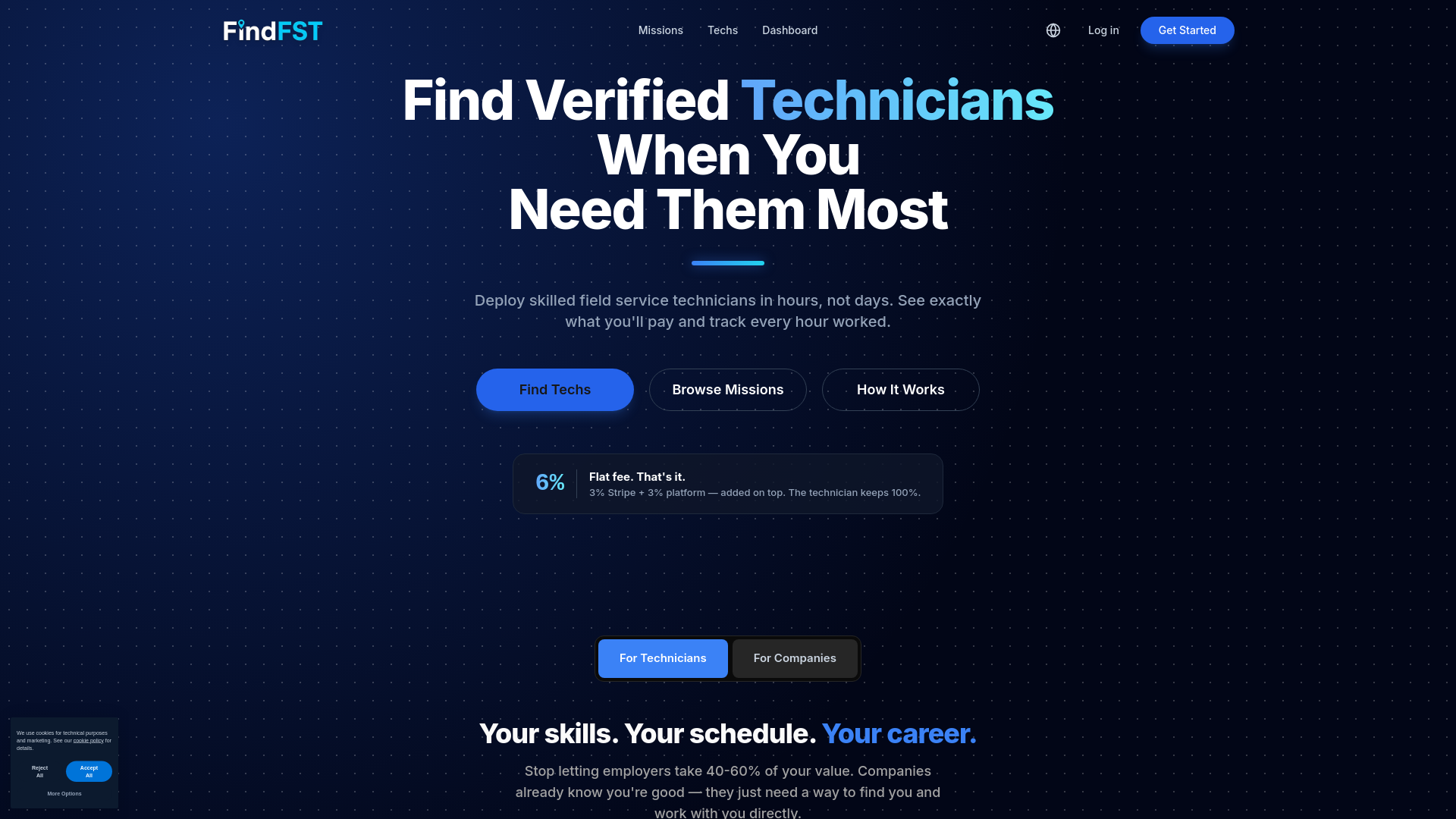 website screenshot of https://findfst.co.uk/