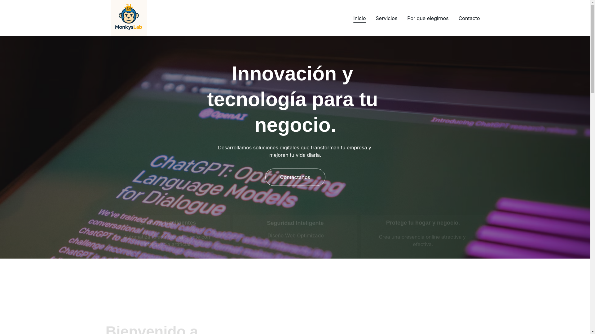 website screenshot of https://monkyslab.icu/