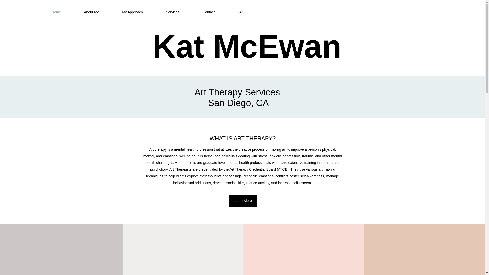 website screenshot of https://katmcewanarttherapy.com/
