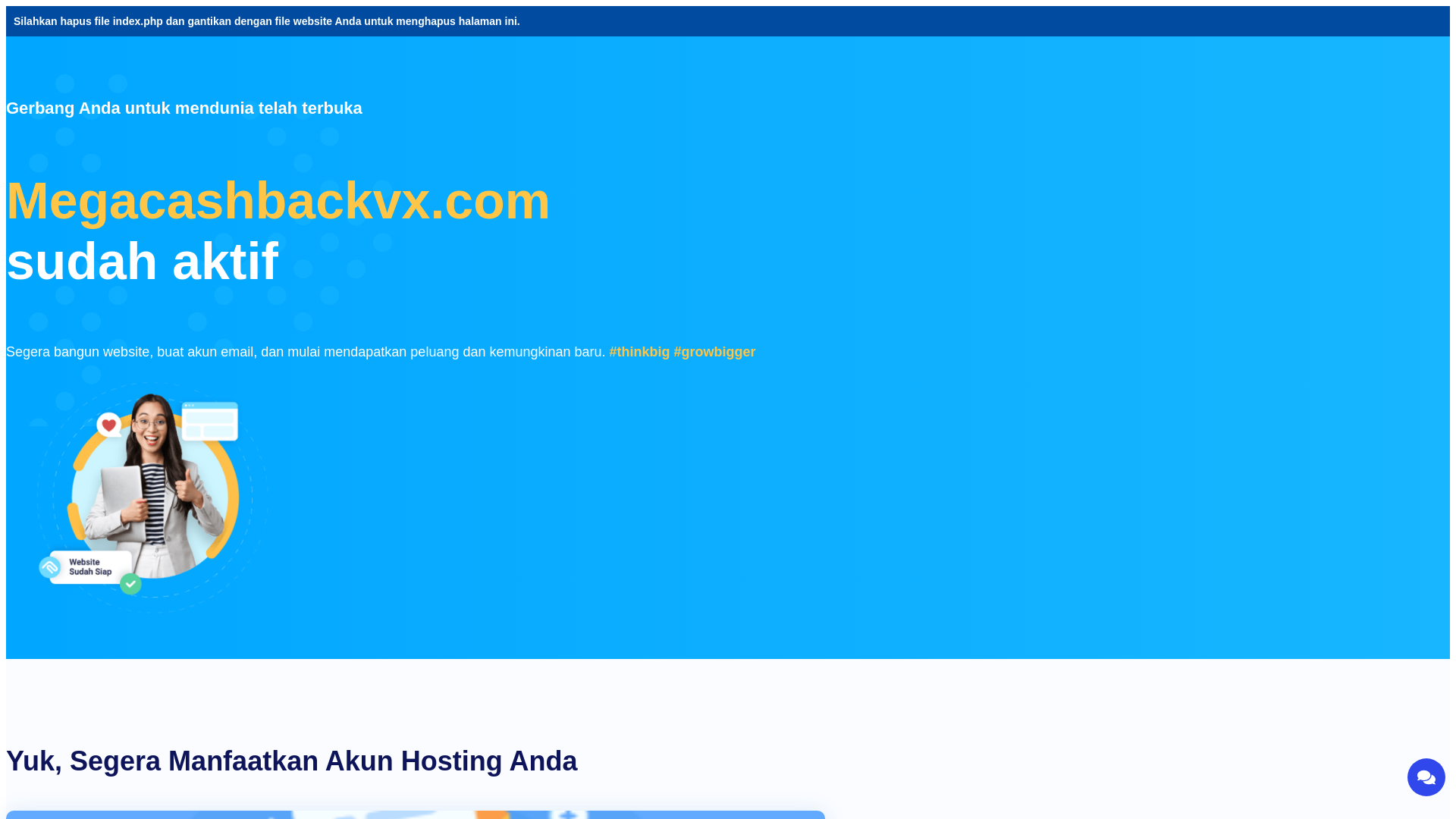 website screenshot of https://megacashbackvx.com/