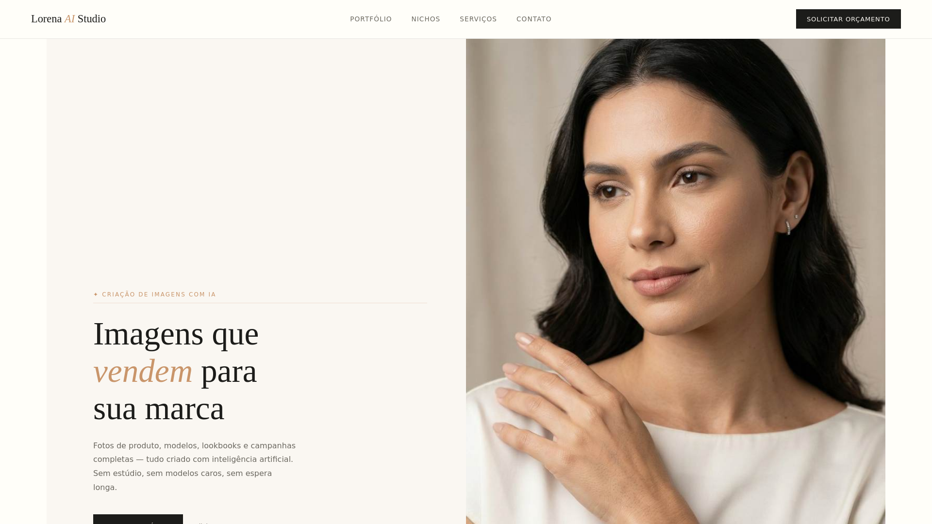 website screenshot of https://lorenaaistudio.com/