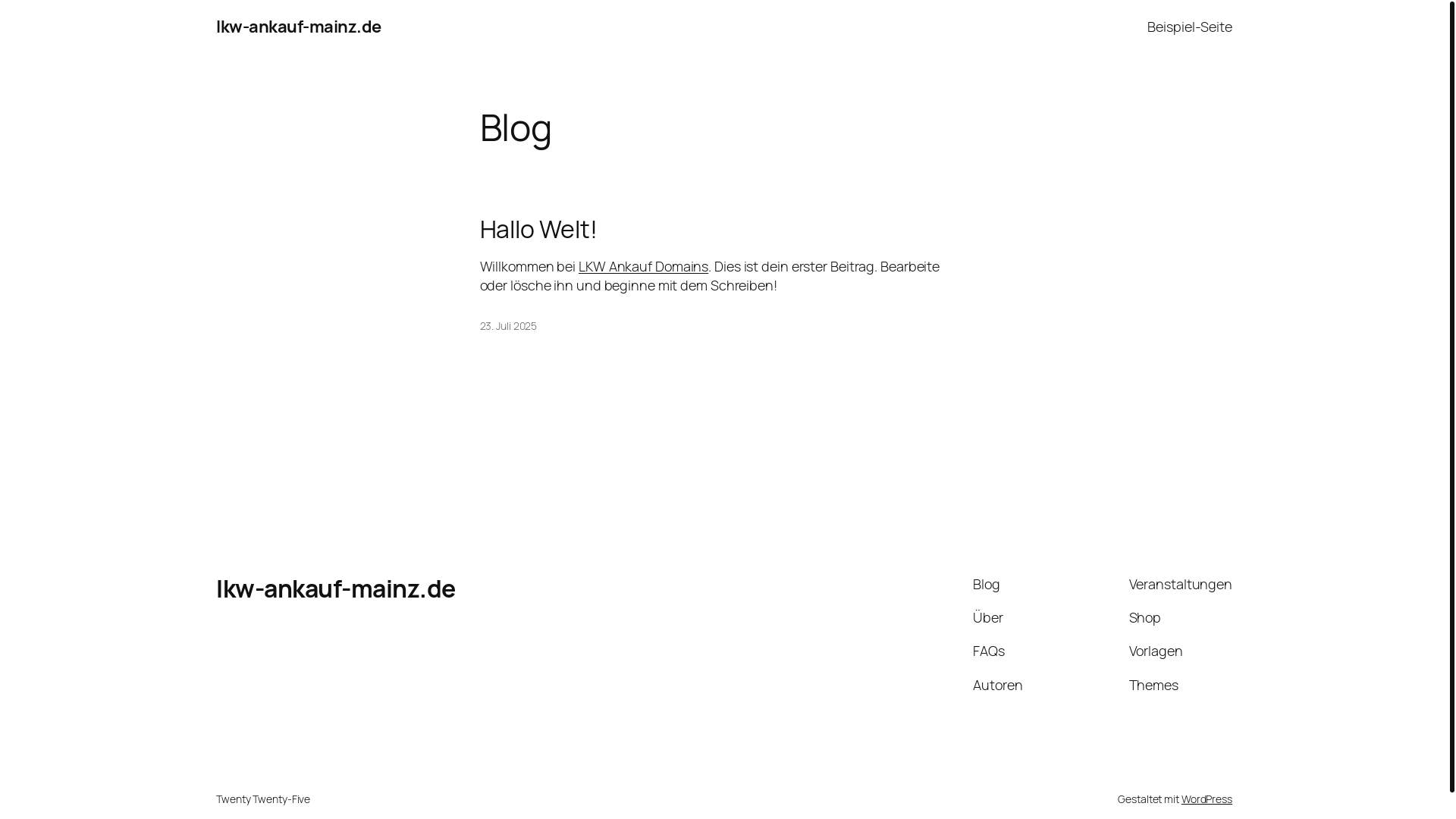 website screenshot of https://lkw-ankauf-mainz.de/