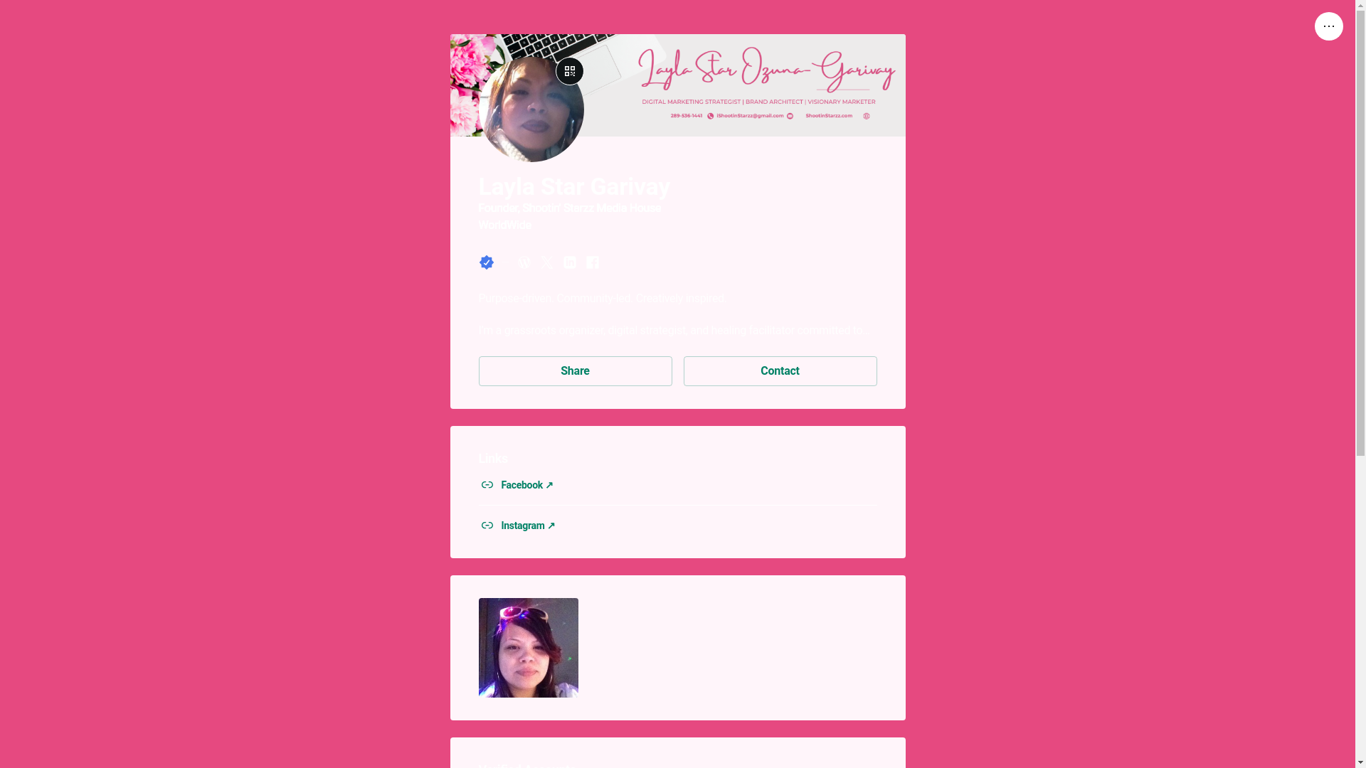 website screenshot of https://laylastargarivay.link/