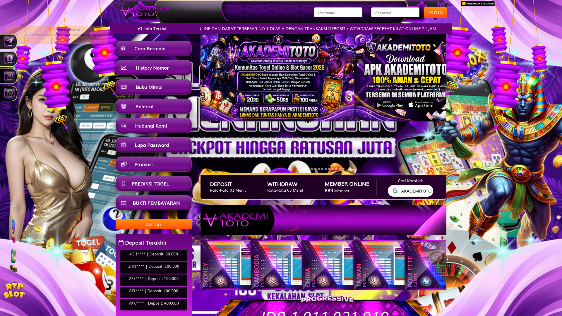 website screenshot of https://akademitotonew.com/