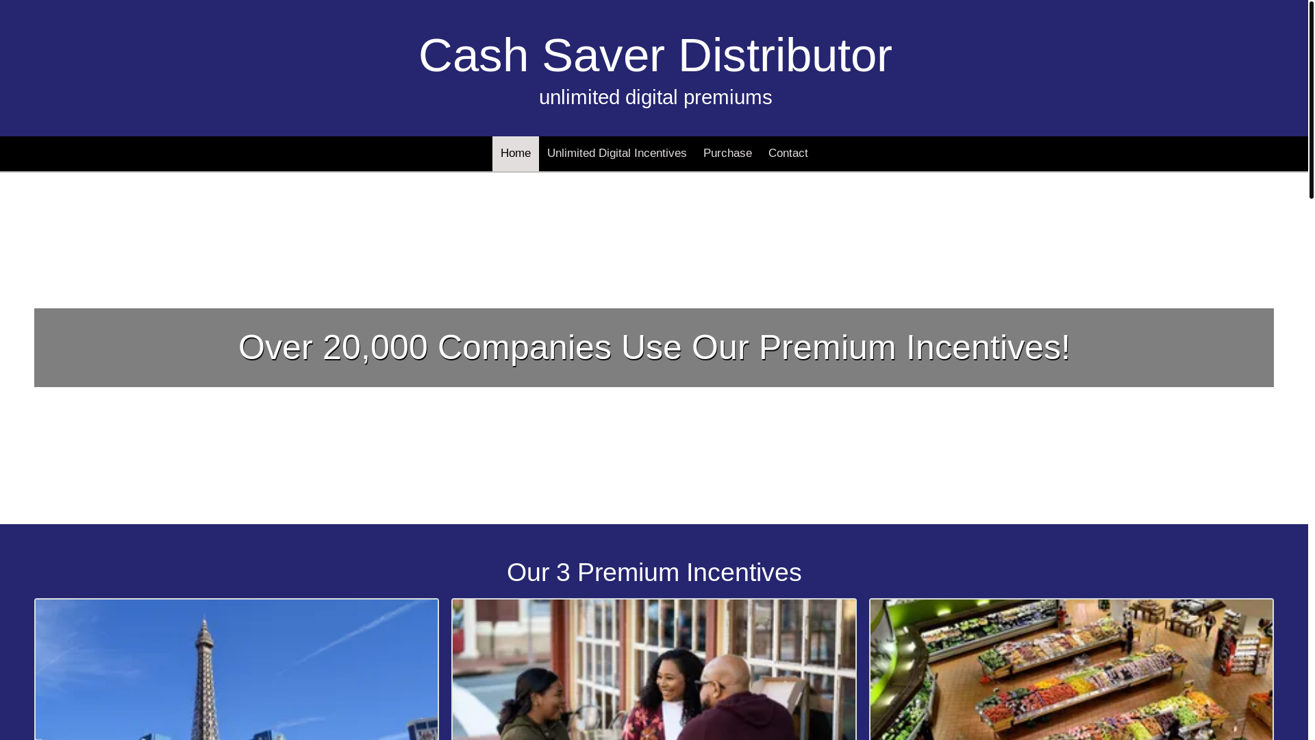 website screenshot of https://cashsaverdistributor.com/