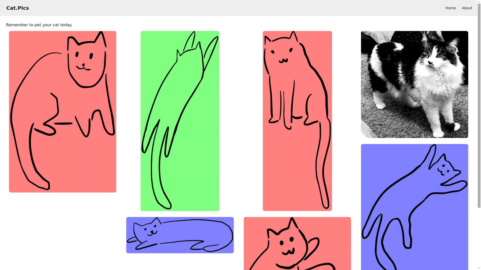 website screenshot of https://cloudflare-catpics.pages.dev/